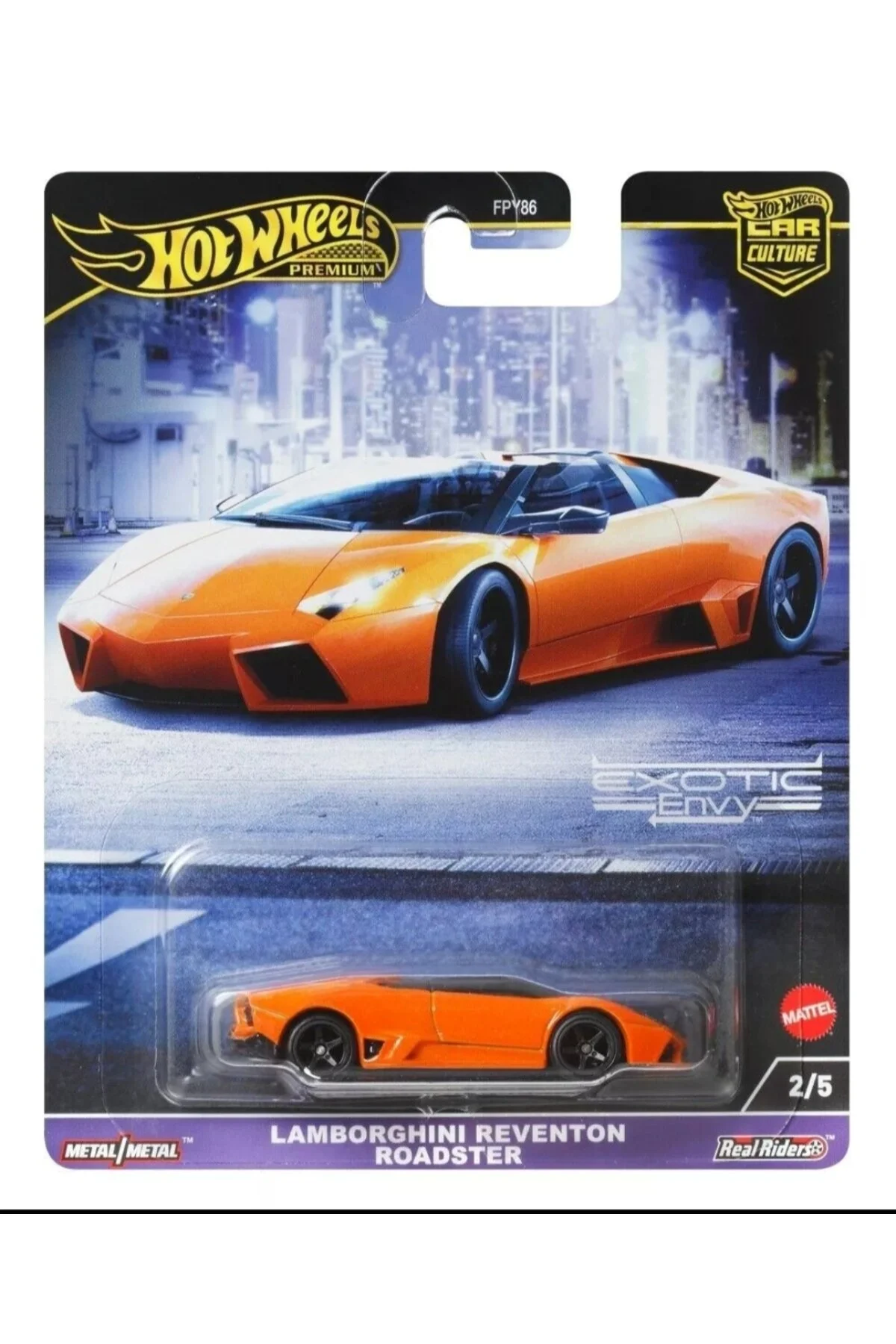 ماشین اسباب بازی فرهنگ خودرو ممتاز EXOTIC ENVY LAMBORGHINI REVENTON ROADSTER TOY CAR کلکسیونی مدل MATTEL HOT WHEELS