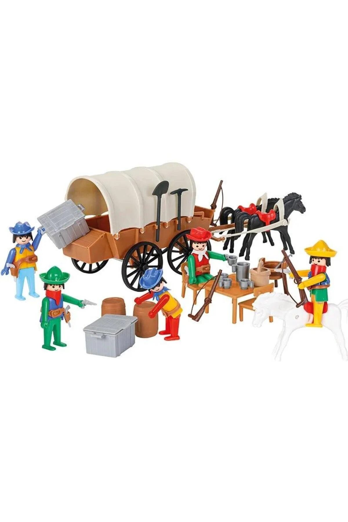 عروسک های اسباب بازی و لوازم جانبی PILSAN TOY MINI MECHANICAL SERIES: 3 CARS COWBOY PİLSAN