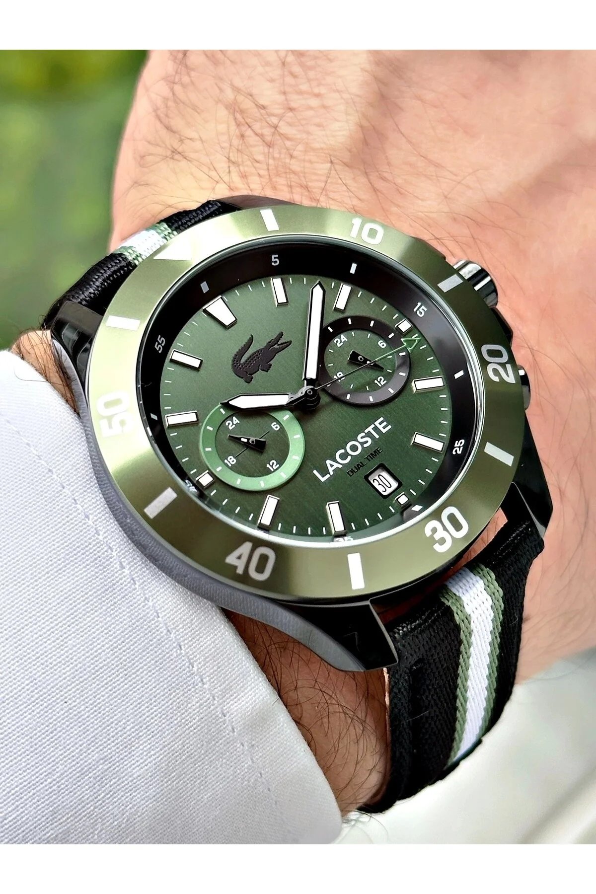ساعت سبز مردانه مچی لاگوست اورجینال Lacoste