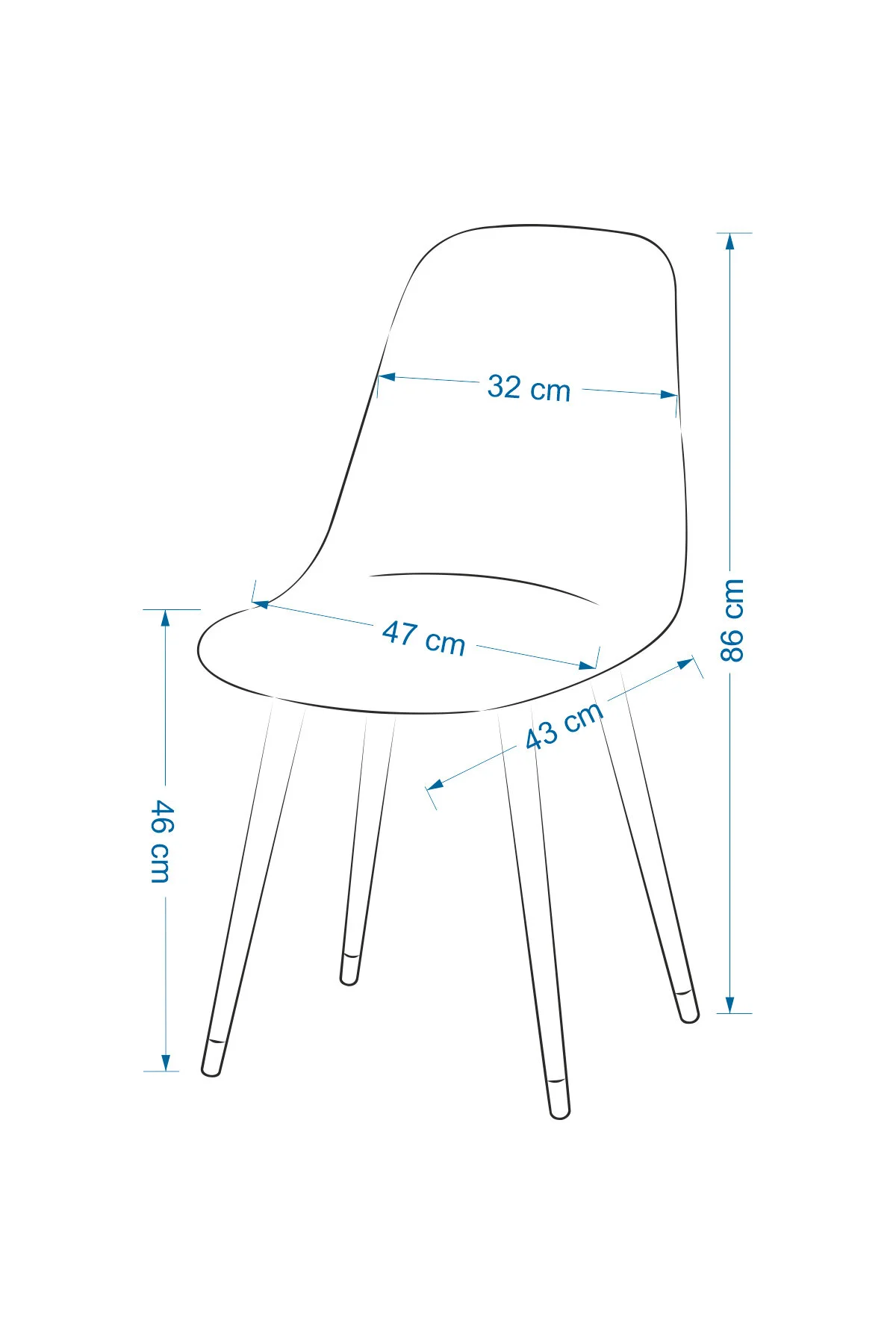 صندلی آشپزخانه خاکستری پلاستیکی پلاستیک پا سفید EAMES VİLİNZE