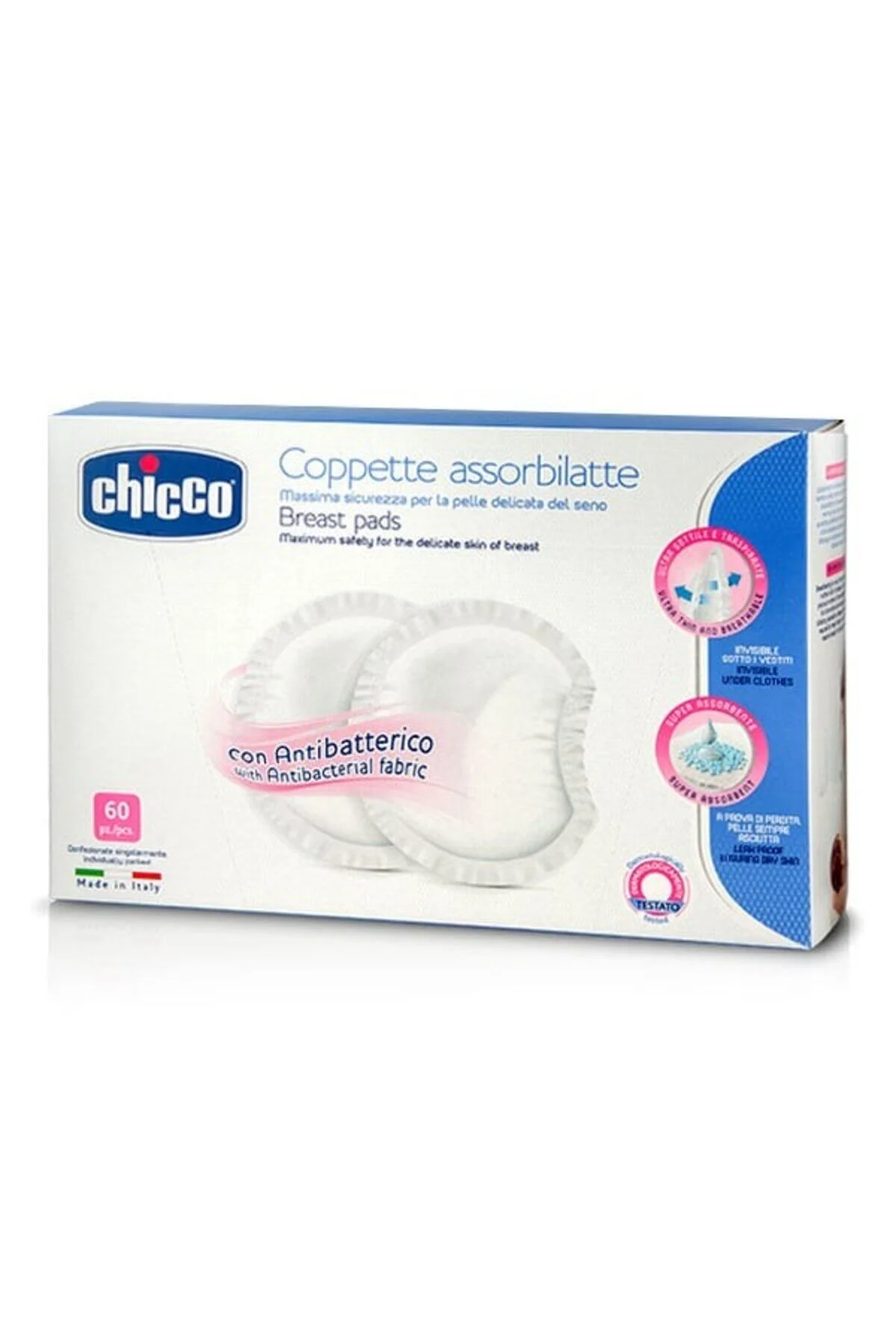 محافظ سینه تیراندازی پد آلاتاسیکورا 60 تکه Chicco