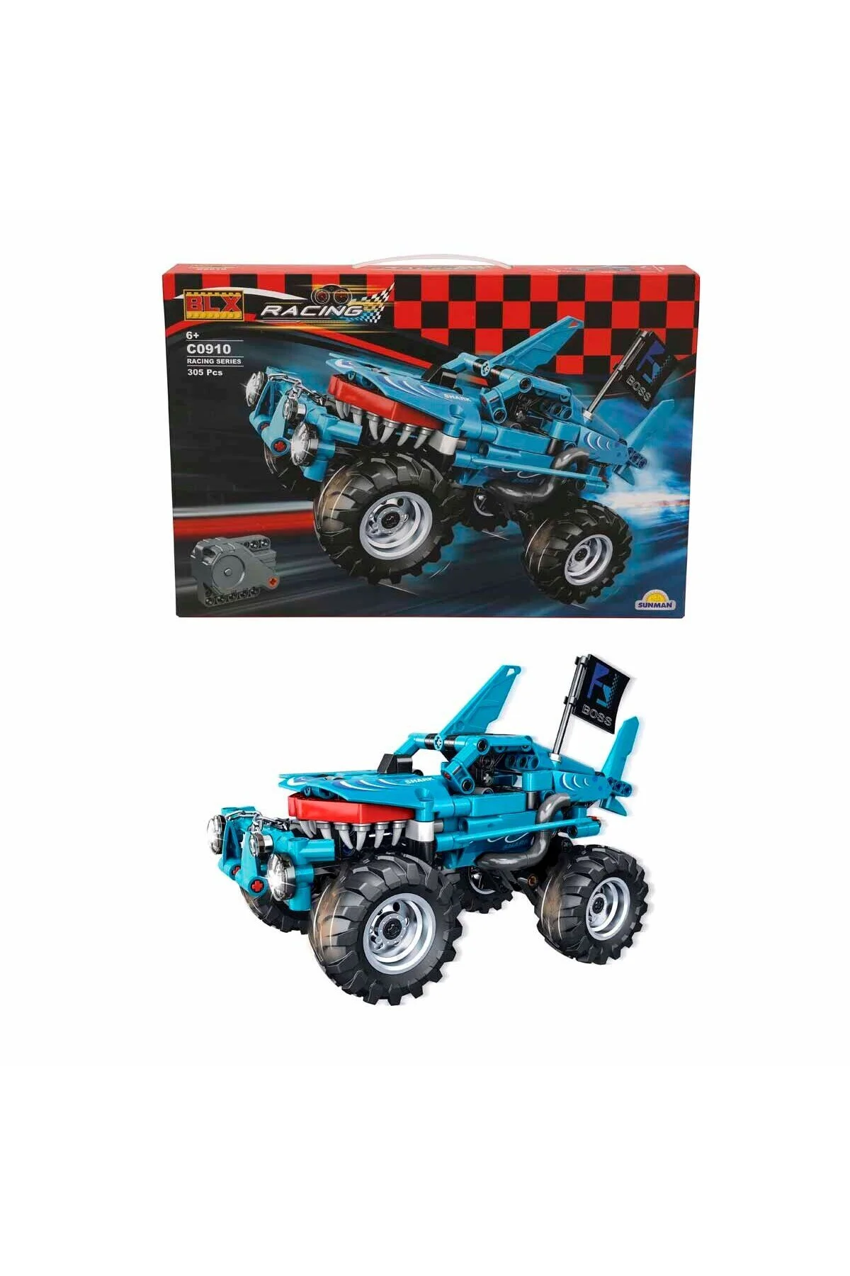 لگو و اسباب بازی های ساخت محور مجموعه ساختمانی 305 PIECE TECHNIC RACING SHARK MONSTER JEEP RACE CAR از ترکیه Genel Markalar