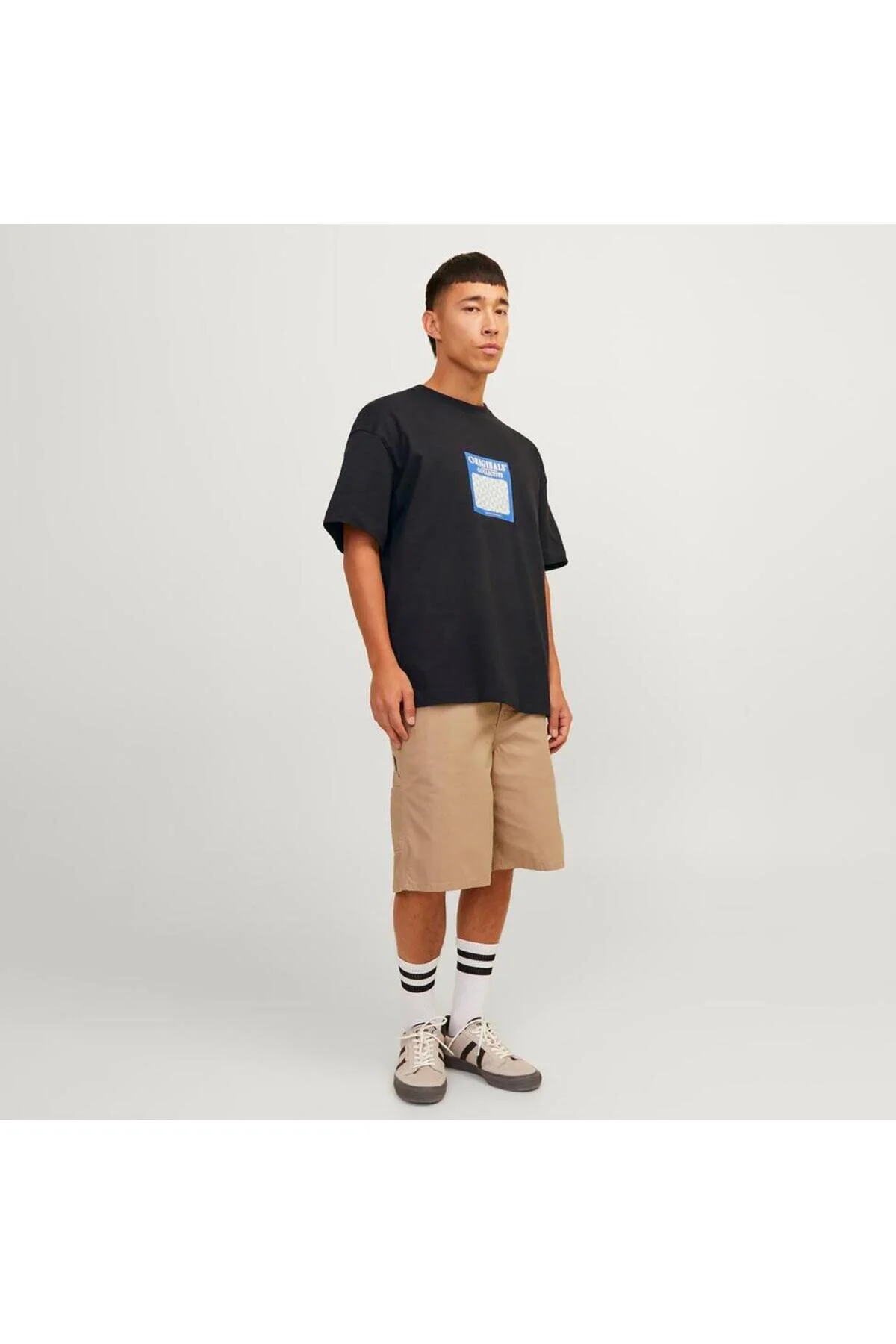 تی شرت ورزشی مشکی مردانه B اورجینال Jack Jones Jack & Jones