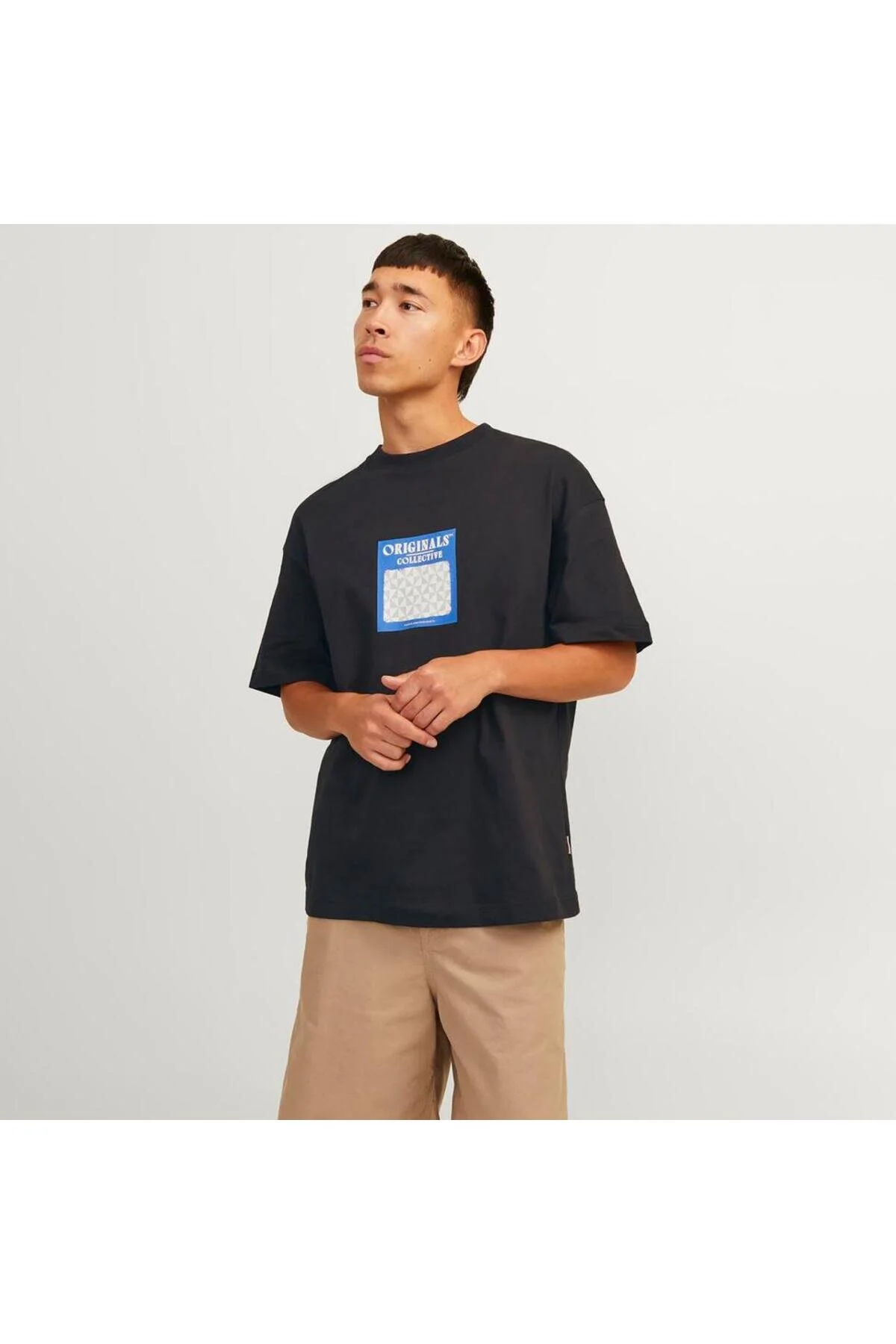تی شرت ورزشی مشکی مردانه B اورجینال Jack Jones Jack & Jones