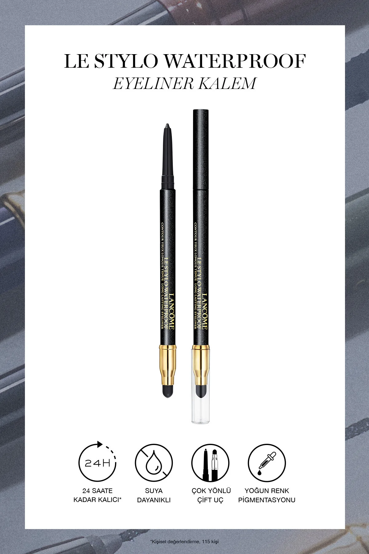 مداد چشم LE STYLO مقاوم در برابر آب PENCH 01 NOIR ONYX 3614273436359 Lancome