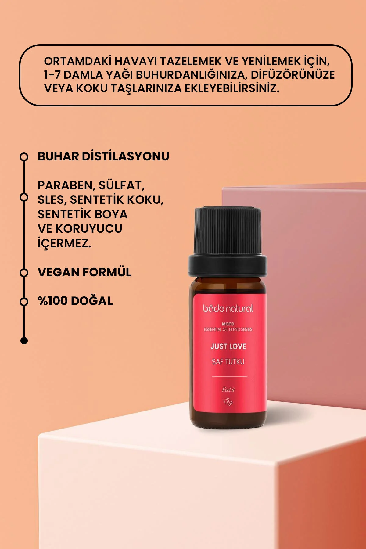 روغن مراقبتی آروماتراپی طبیعی 10 میلی لیتر با رایحه دلپذیر بادا ناتورال Bade Natural