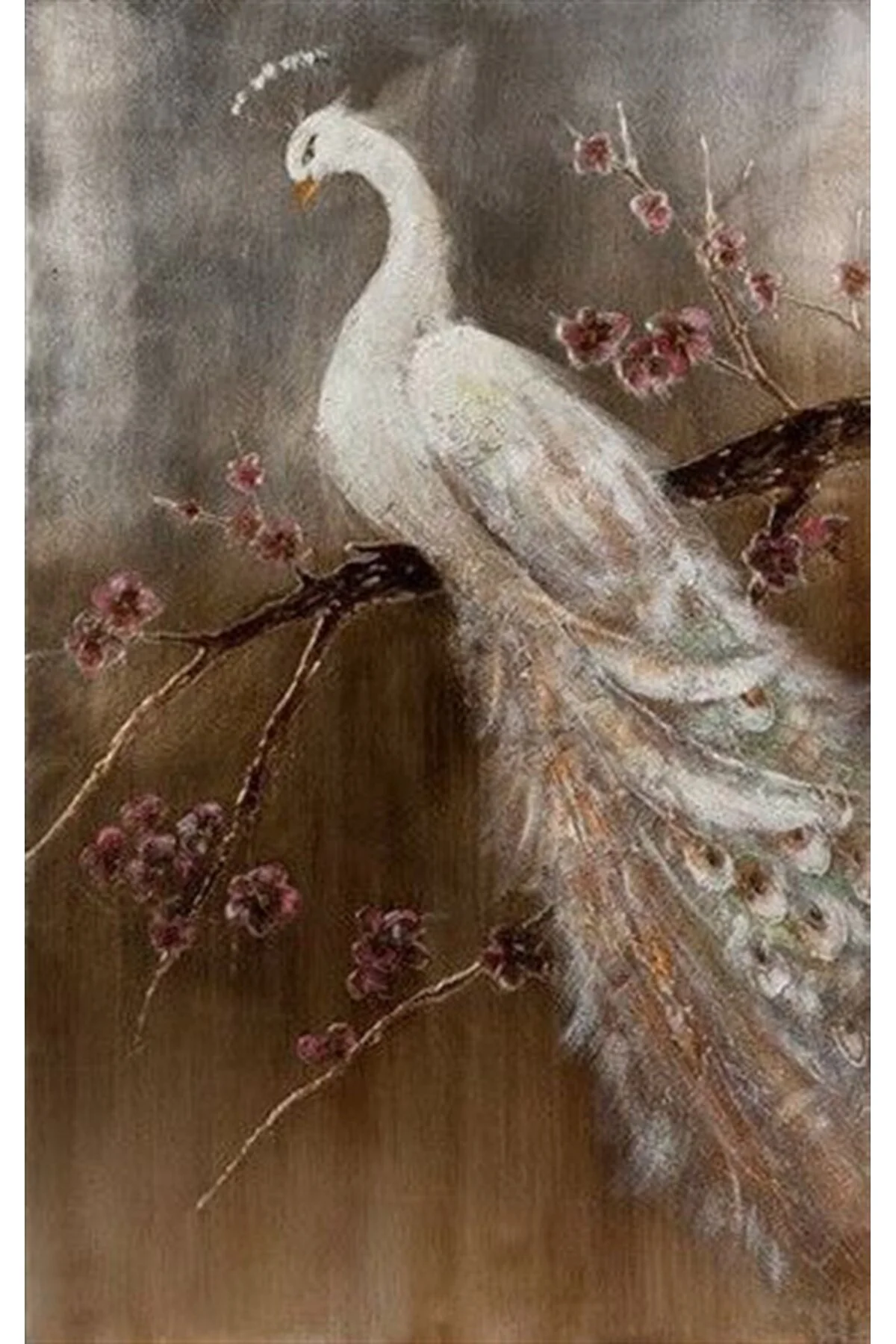 پازل نقاشی موزاییک الماس طاووس سفید 41X64 سانتی متر MARCEL SANAT