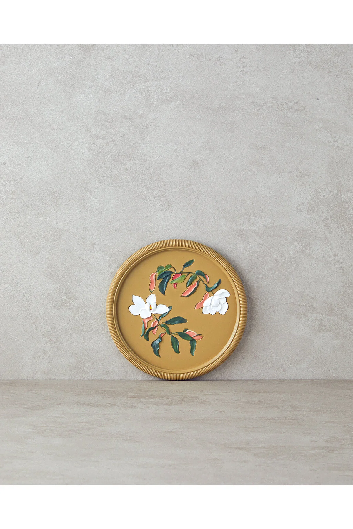دکور دیواری گل های لوازم جانبی POLYRESIN BEIGE انگلیش هوم English Home
