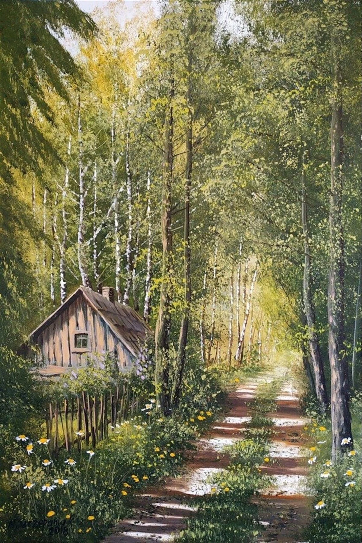 پازل خانه در جنگل نقاشی موزاییک الماس مارسل صنعت 43X64 سانتی متر MARCEL SANAT