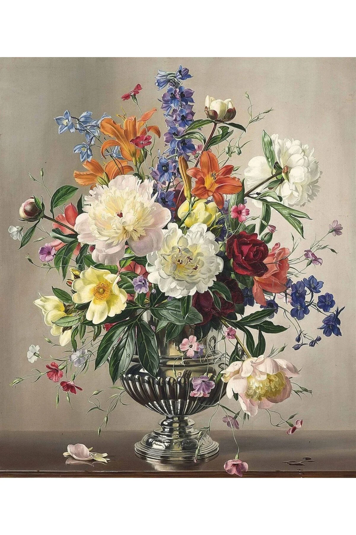 پازل گل پاتپوری مارسل هنر نقاشی موزاییک الماس 48X56CM MARCEL SANAT