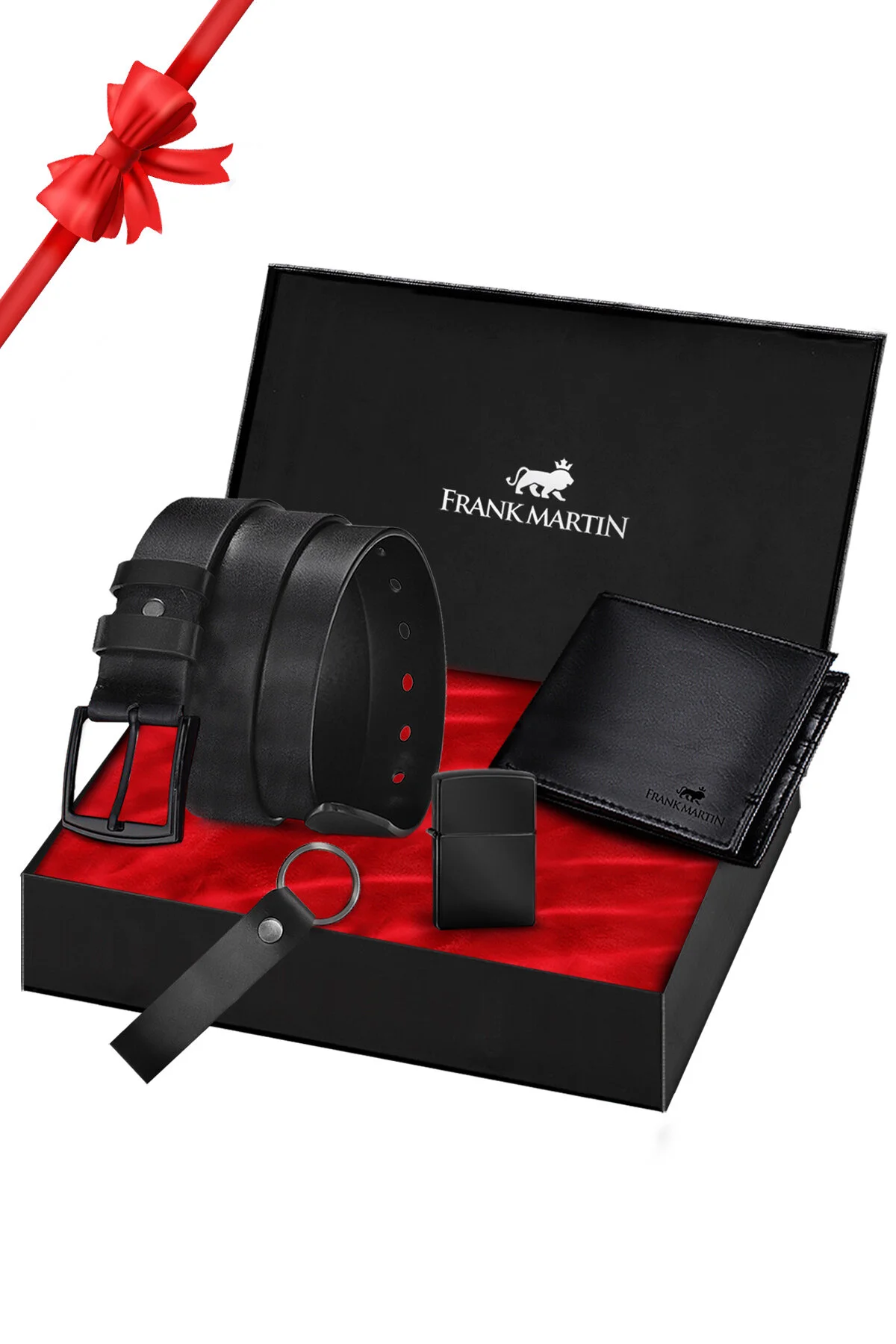 کیف پول مشکی مردانه هدیه ویژه جعبه مجموعه شیک چرم کلیدی 60 001 فرنک مارتین Frank Martin