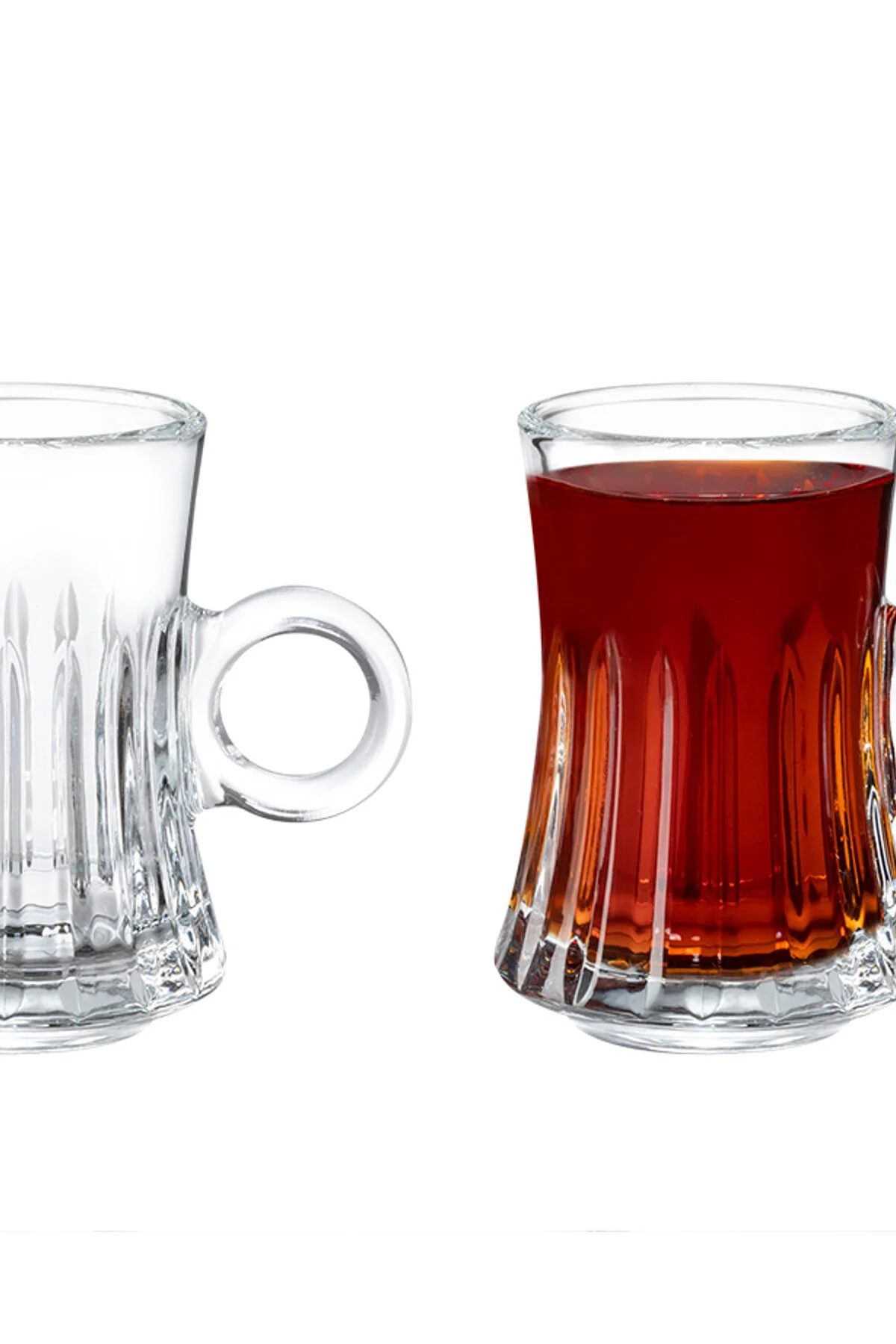لیوان فنجان چای شیشه ای 4 تکه English Home