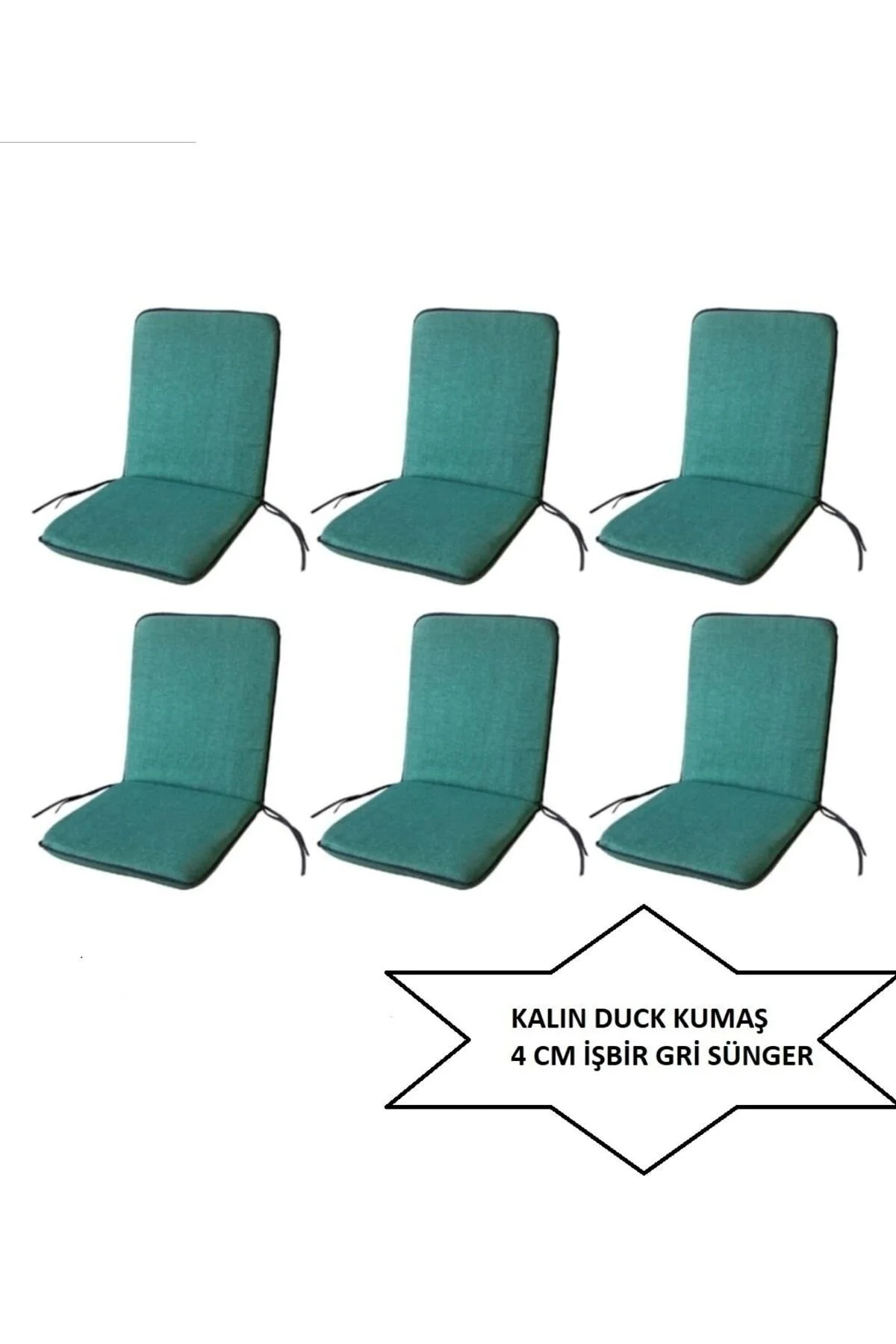 کوسن صندلی BIG BACKED WASHABLE 6 قطعه سبز 4 سانتی متر اسفنج Mor Minder