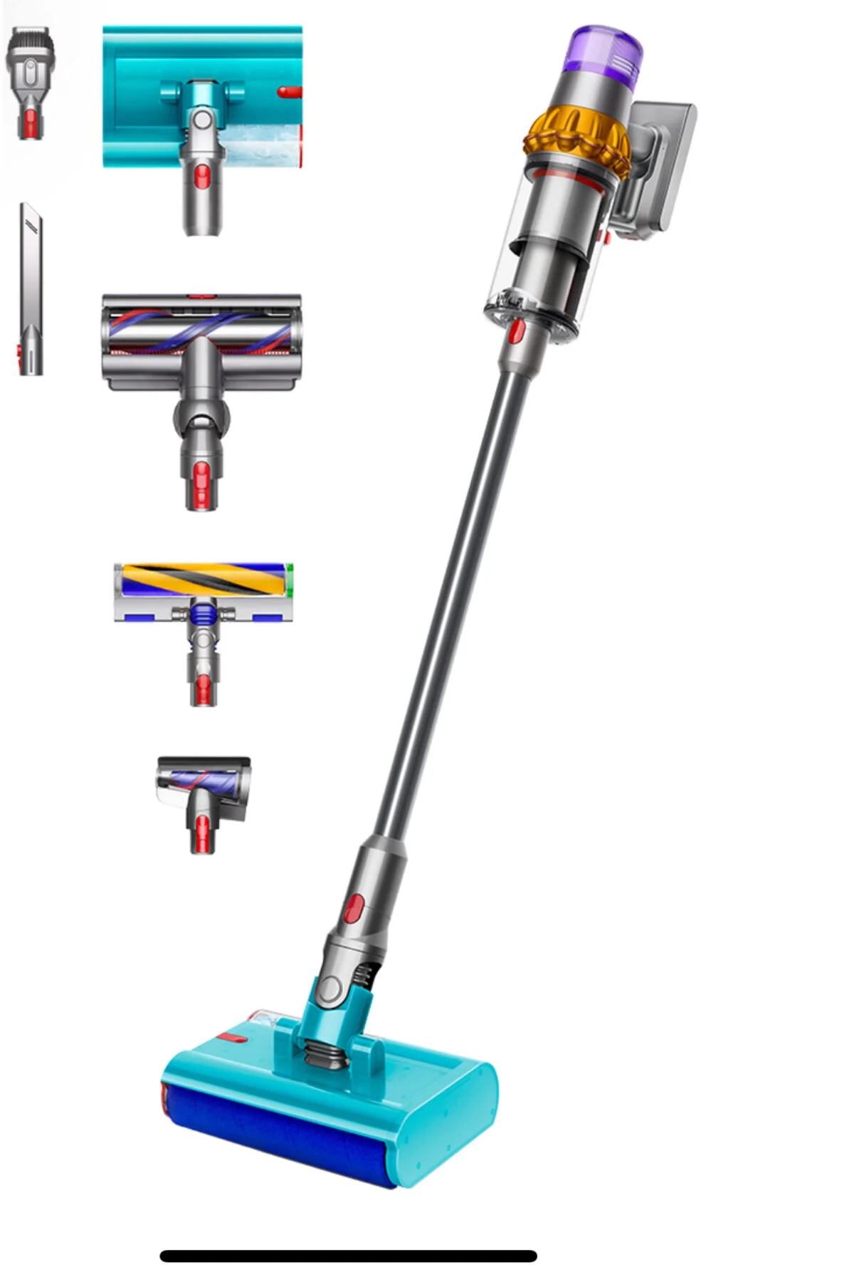 جاروبرقی ایستاده V15S SUBMARINE ™ BACAUGE بی سیم را با تمیز کردن مرطوب و خشک تشخیص دهید DYSON