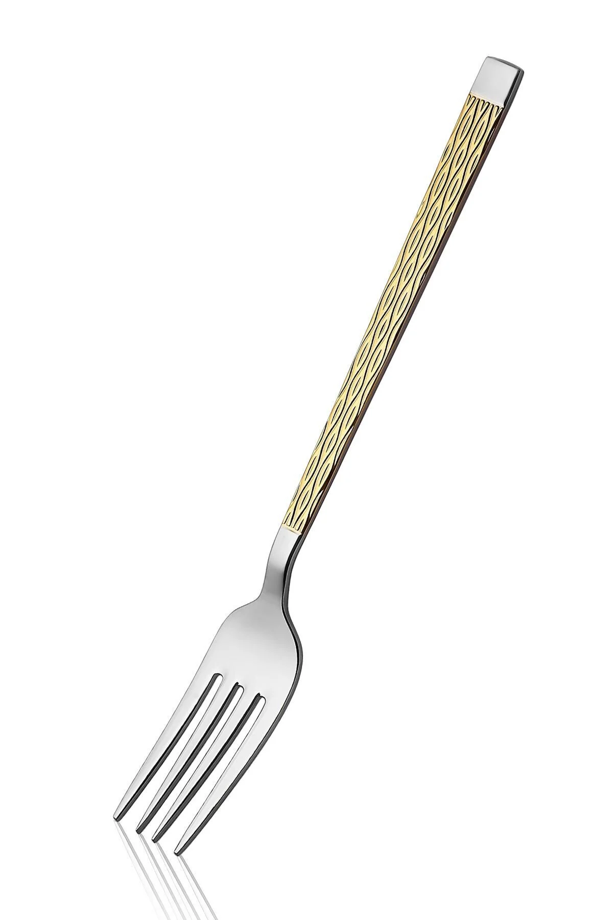 قاشق، چنگال و چاقو طلایی ست قاشق Pera Gold 12 Forks Sweet 18 10 فولاد ضد زنگ 25 میلی متر  Avcı