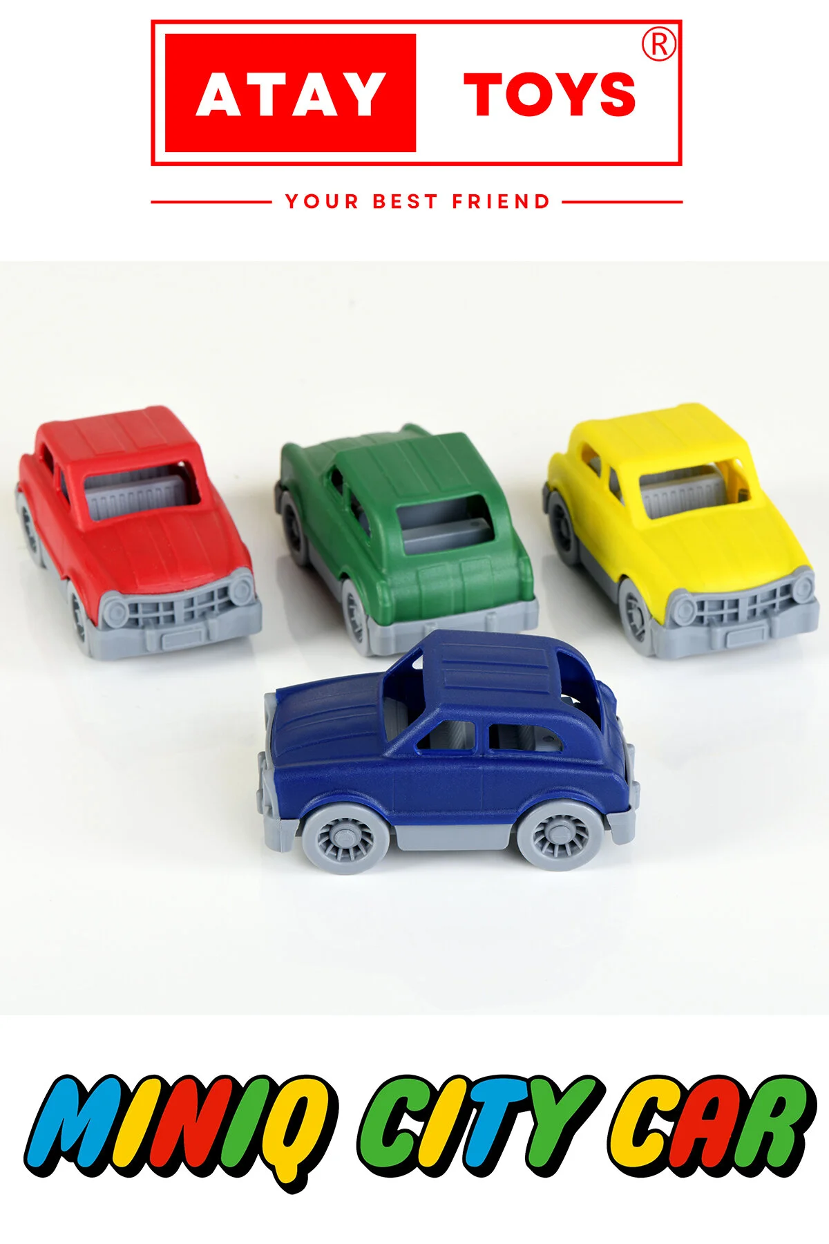 ماشین اسباب بازی MINIQ CITY CAR SUV کلاسیک مجموعه 4 ATAY TOYS