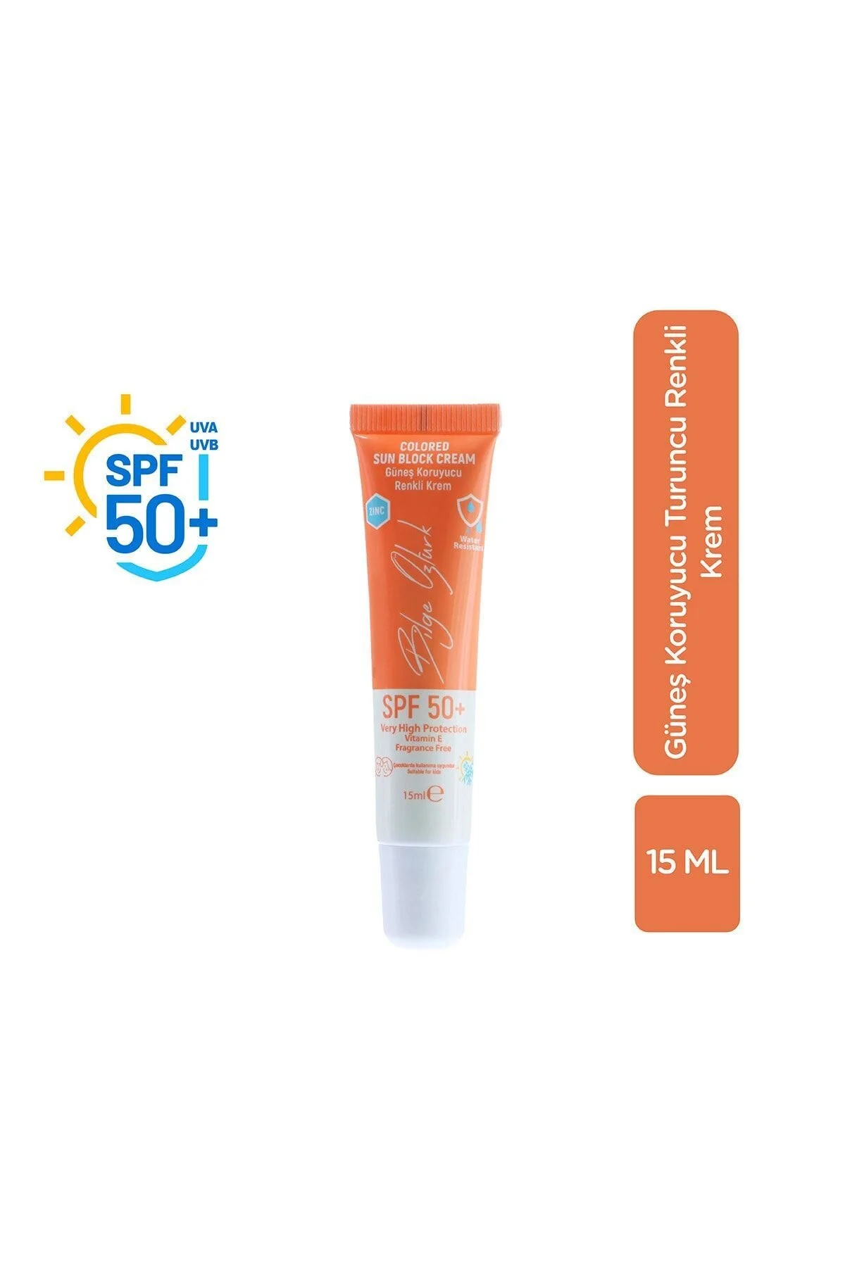 کرم ضد آفتاب صورت نارنجی با رنگ SPF 50+ Bilge Öztürk