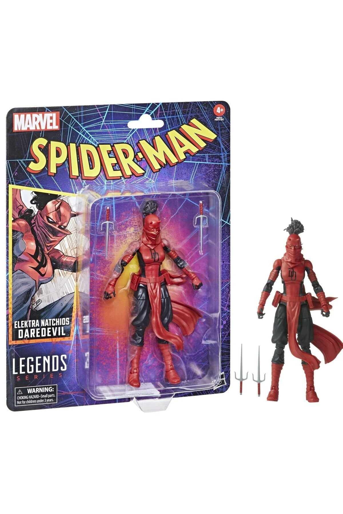 فیگور اسطوره های مرد عنکبوتی افسانه مارول Elektra Natchios Daredevil شکل اکشن  Hasbro