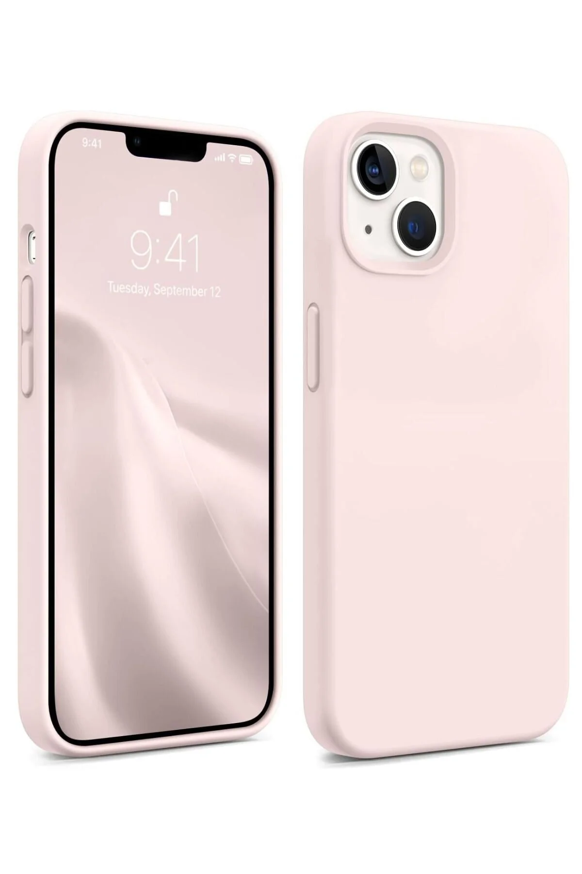 کاور و قاب جلد سیلیکونی 13 14 15 سازگار با مخمل لانچ SAND PINK KVK PRİVACY