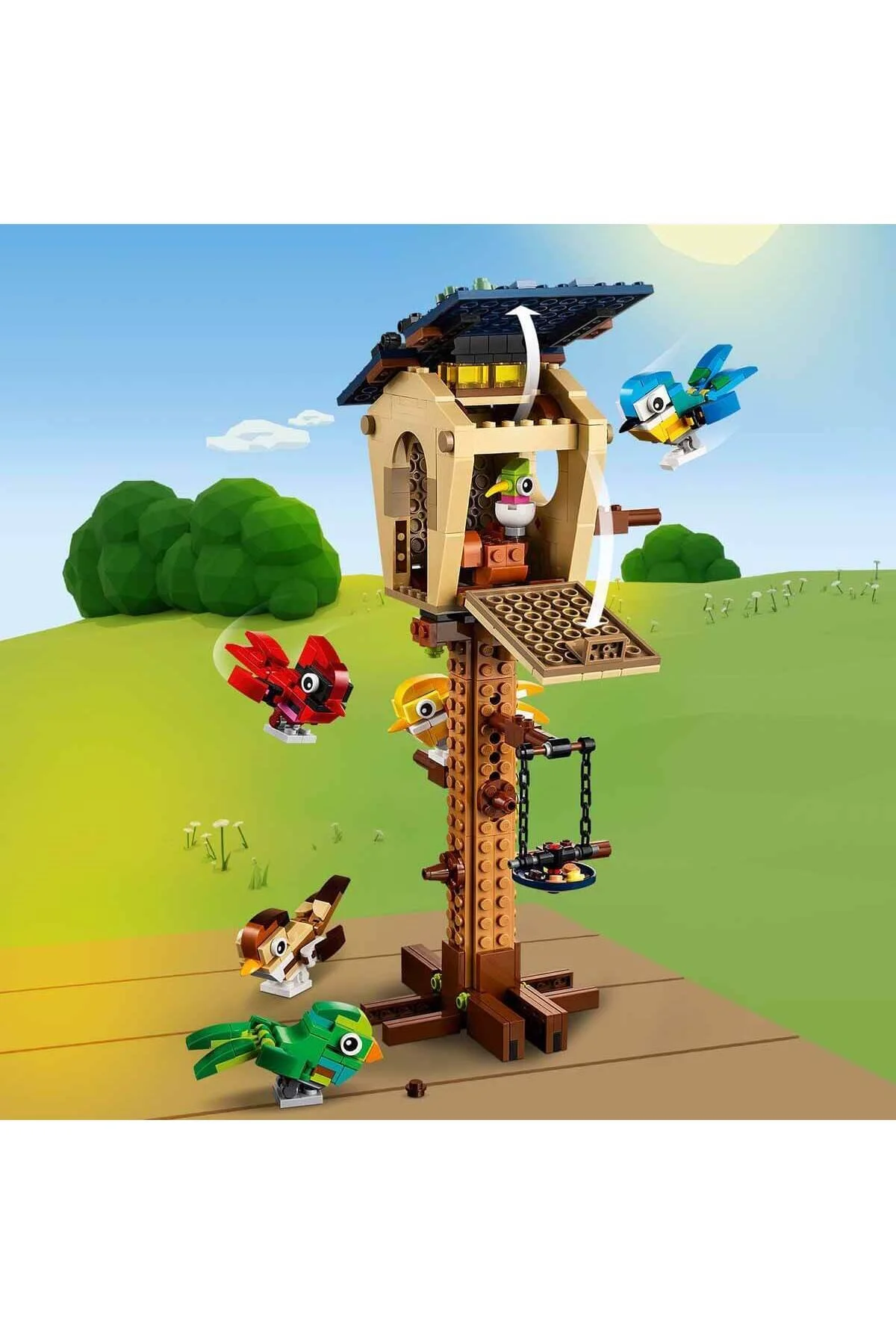 لگو خالق 3 پرنده خانه 31143 8 سال بزرگتر برای کودکان جوجه تیغی سنجاب اورجینال LEGO