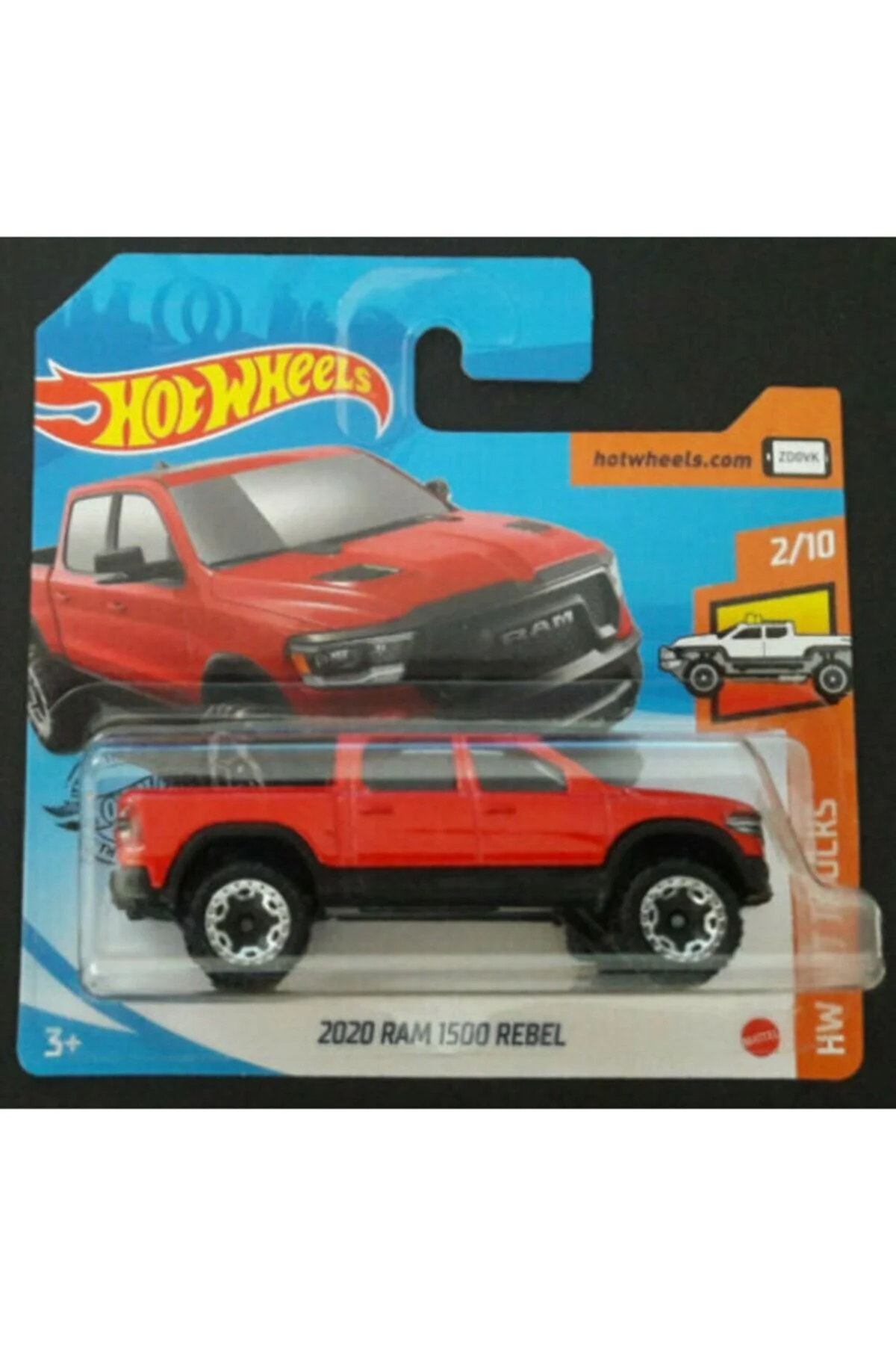 مدل خودرو قرمز مردانه و زنانه 1:64 Hotwheels 2020 Ram 1500 Rebel Red 2021 HOT WHEELS