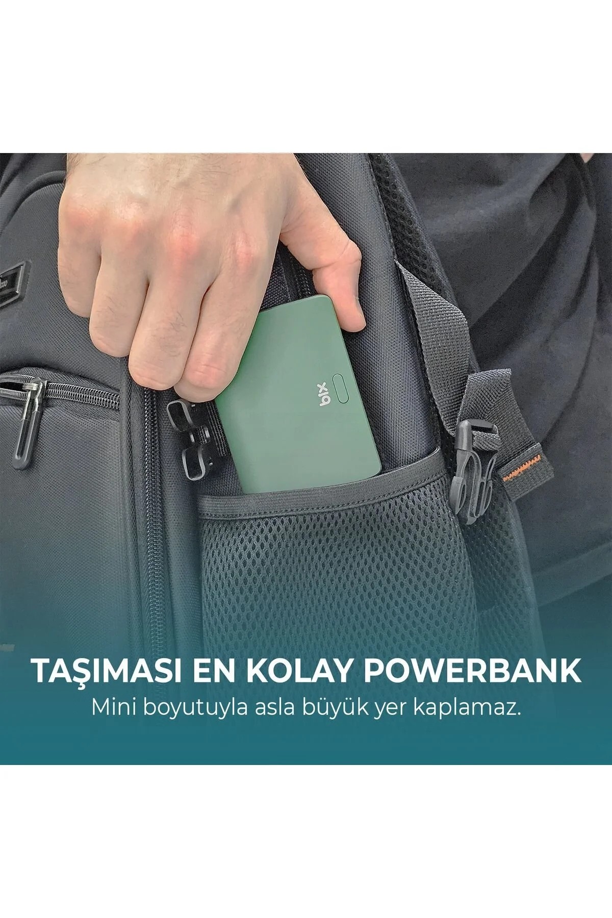 پاوربانک کوچک PB106 10000MAH PD20W نوع C USB دو خروجی با نشانگر LED سبز اورجینال Bix