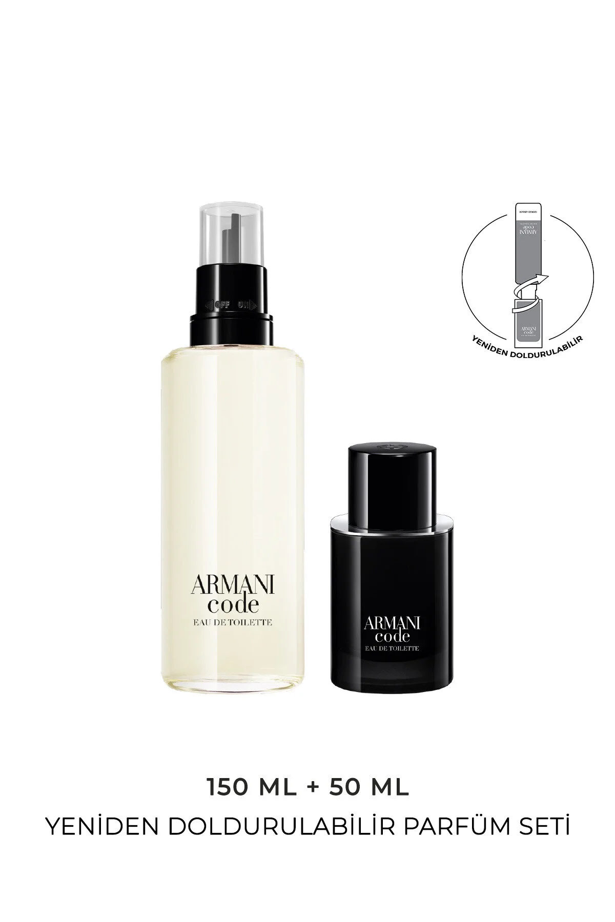 ست عطر مردانه کد ادوتویلت 50 میل و 150 مجدداً مجموعه جورجیو آرمانی Giorgio Armani