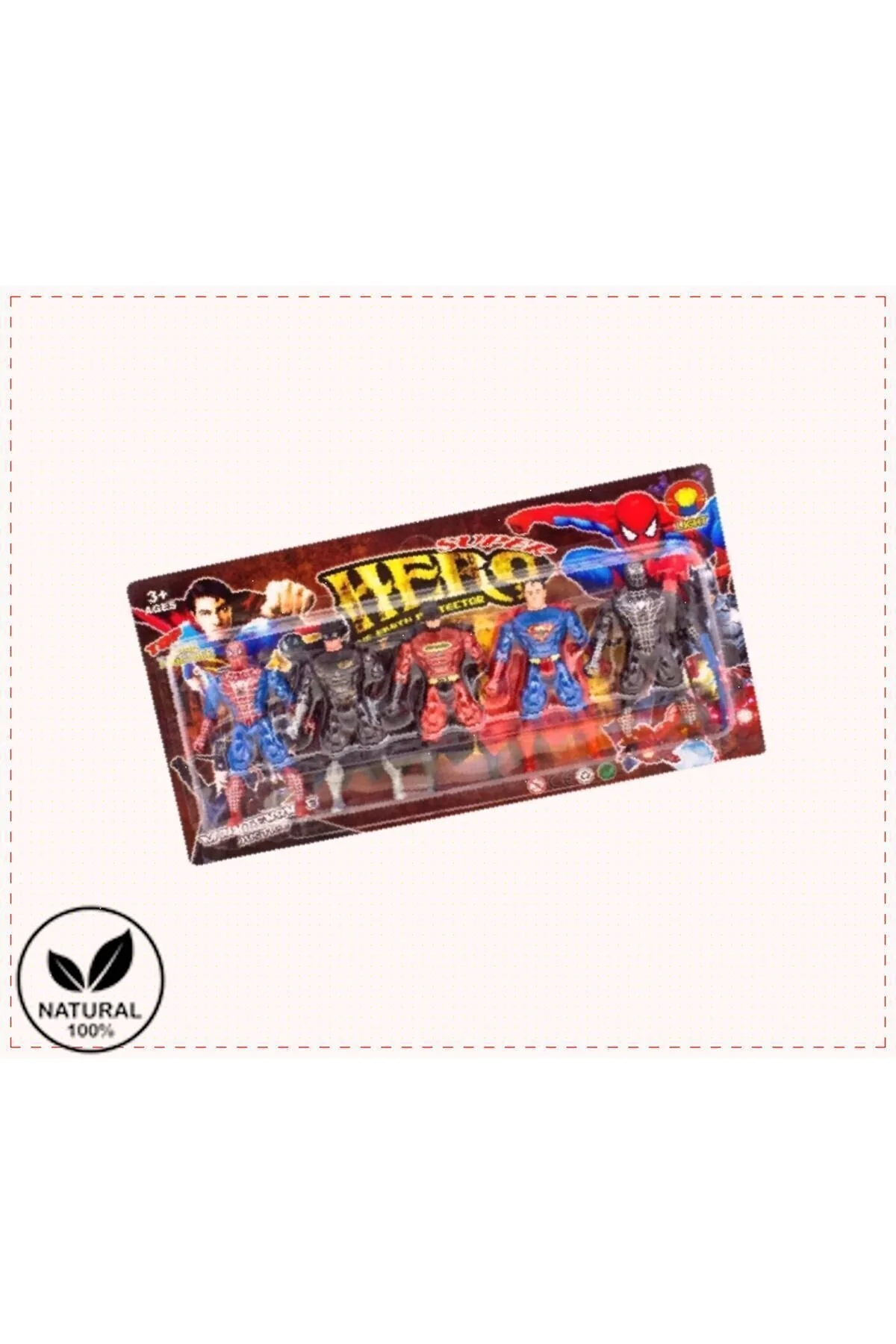 اسباب بازی های فیگور دیگر آموزشی مردانه 5 PECE LIGHTED SUPER HEROES FIGURE SPIDERMAN SUPERMAN BATMAN ZORO VENOM OMZ