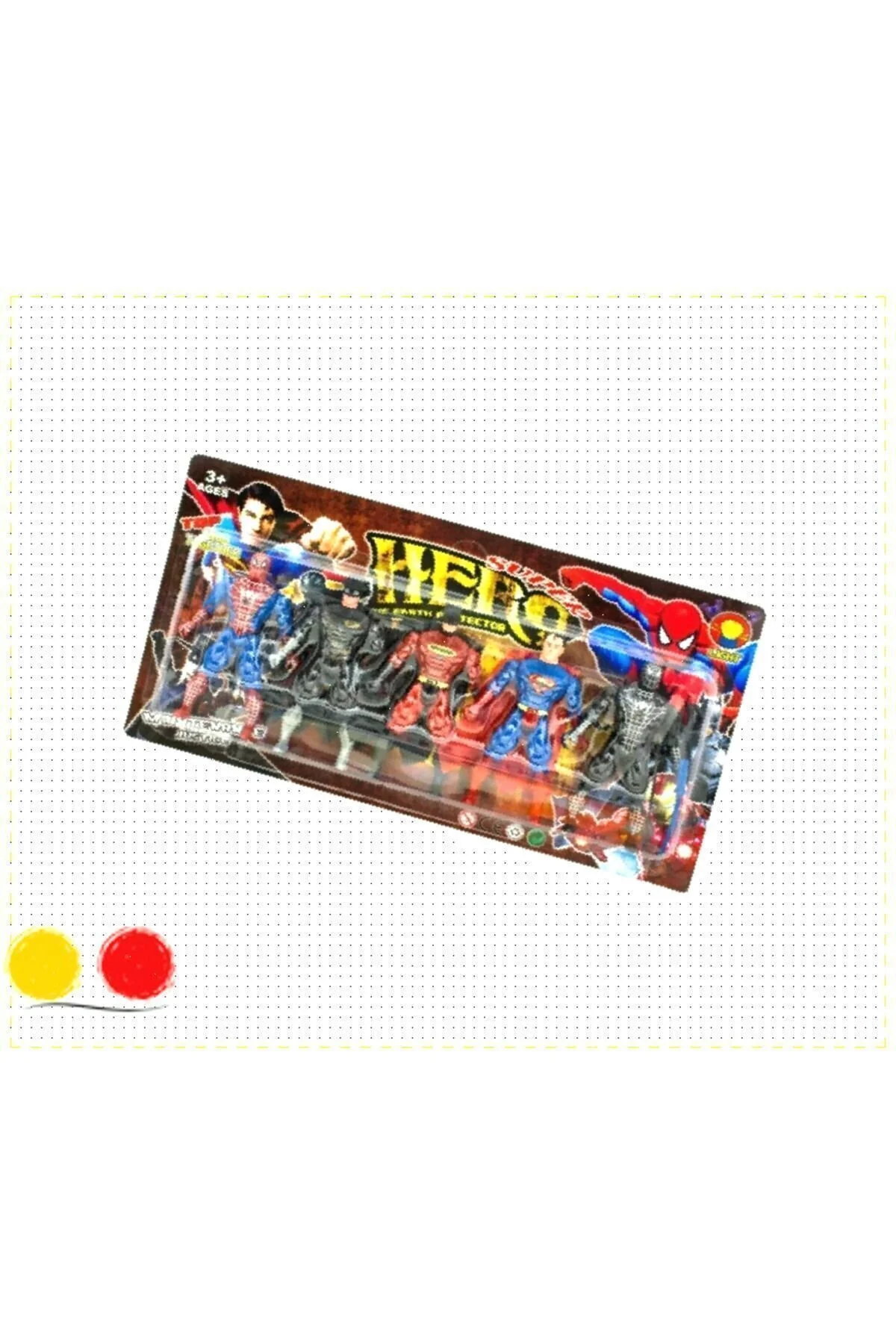 اسباب بازی های فیگور دیگر آموزشی مردانه 5 PECE LIGHTED SUPER HEROES FIGURE SPIDERMAN SUPERMAN BATMAN ZORO VENOM OMZ