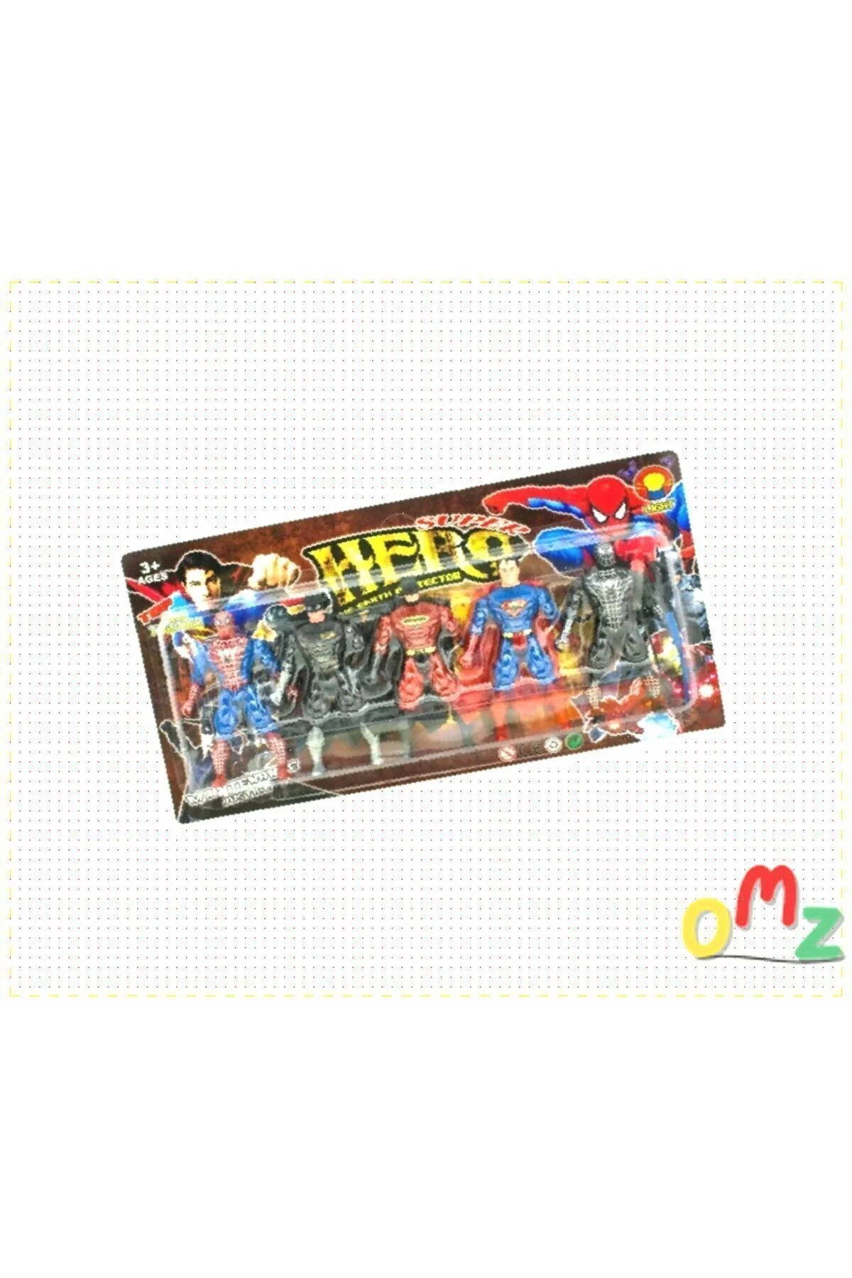 اسباب بازی های فیگور دیگر آموزشی مردانه 5 PECE LIGHTED SUPER HEROES FIGURE SPIDERMAN SUPERMAN BATMAN ZORO VENOM OMZ