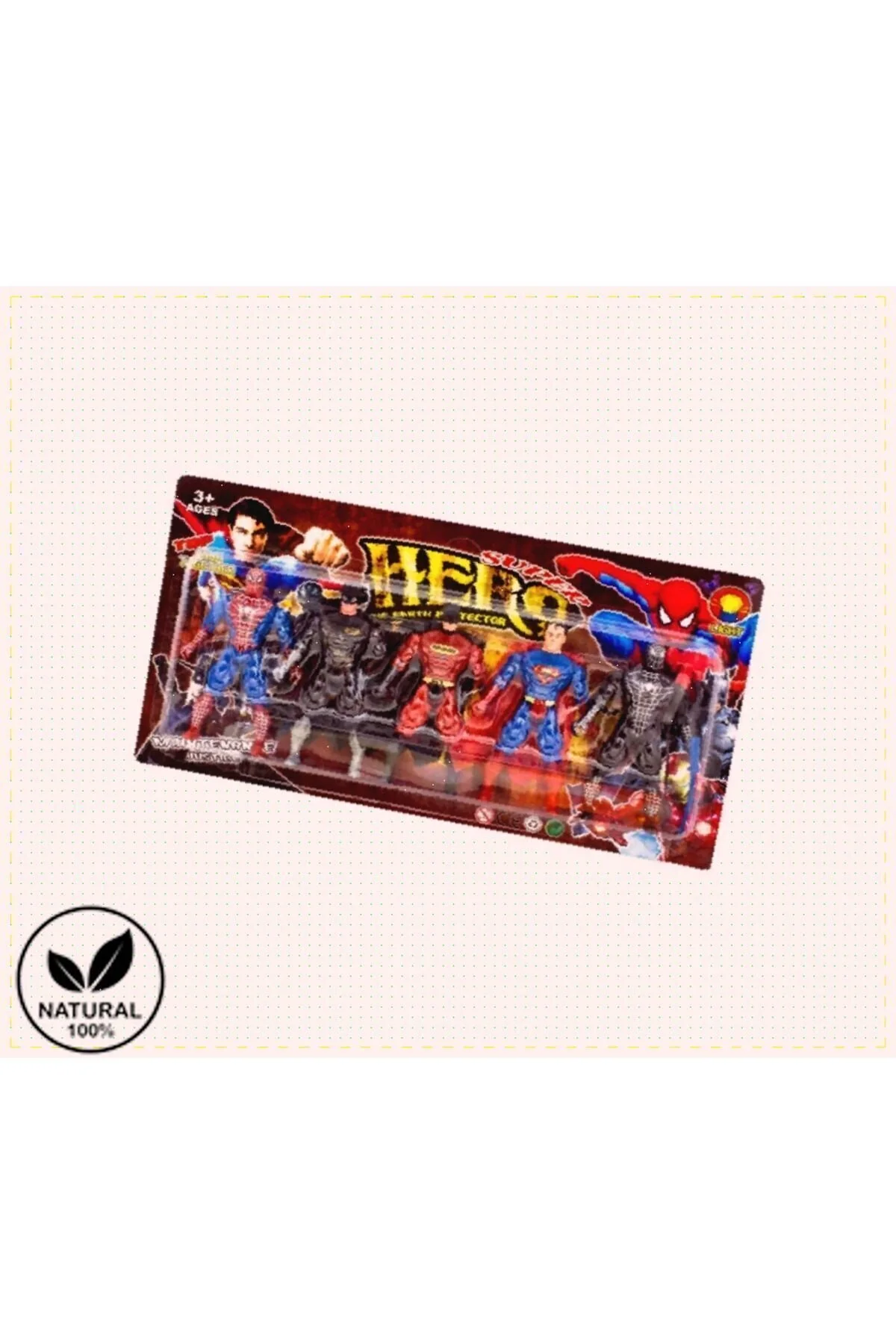 اسباب بازی های فیگور دیگر آموزشی مردانه 5 PECE LIGHTED SUPER HEROES FIGURE SPIDERMAN SUPERMAN BATMAN ZORO VENOM OMZ