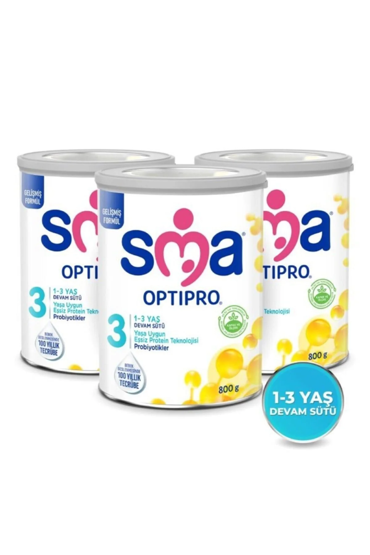 شیر ادامه SMA 3 OPTIPRO PROBIOTIC 1 YEARS MILK 800 GR عدد نستله Nestle