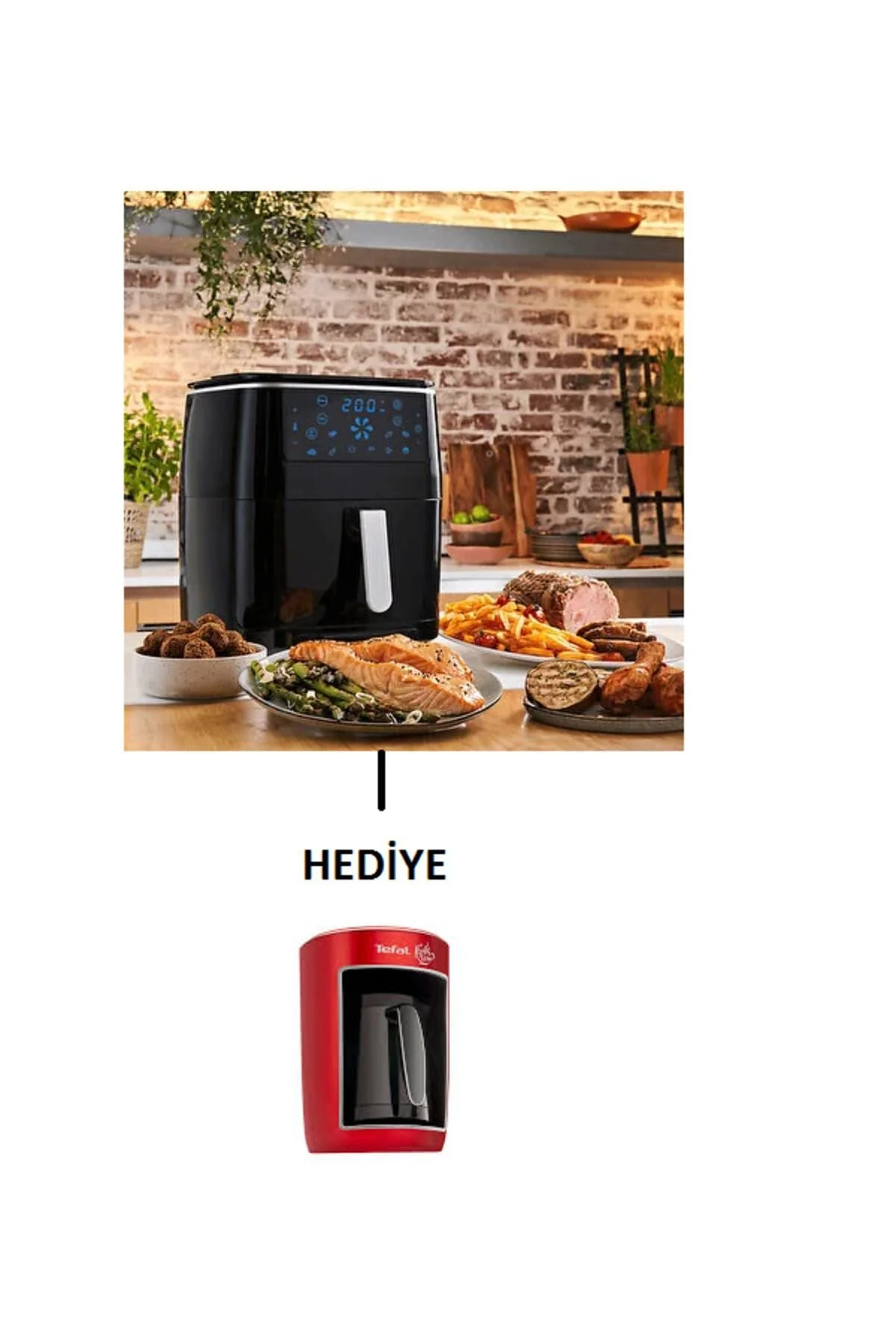 سایر پخت وپزهای برقی گریل و بخارپز آسان سرخ کن +3+1 در یک کم روغن 6.5 لیتری تفال TEFAL