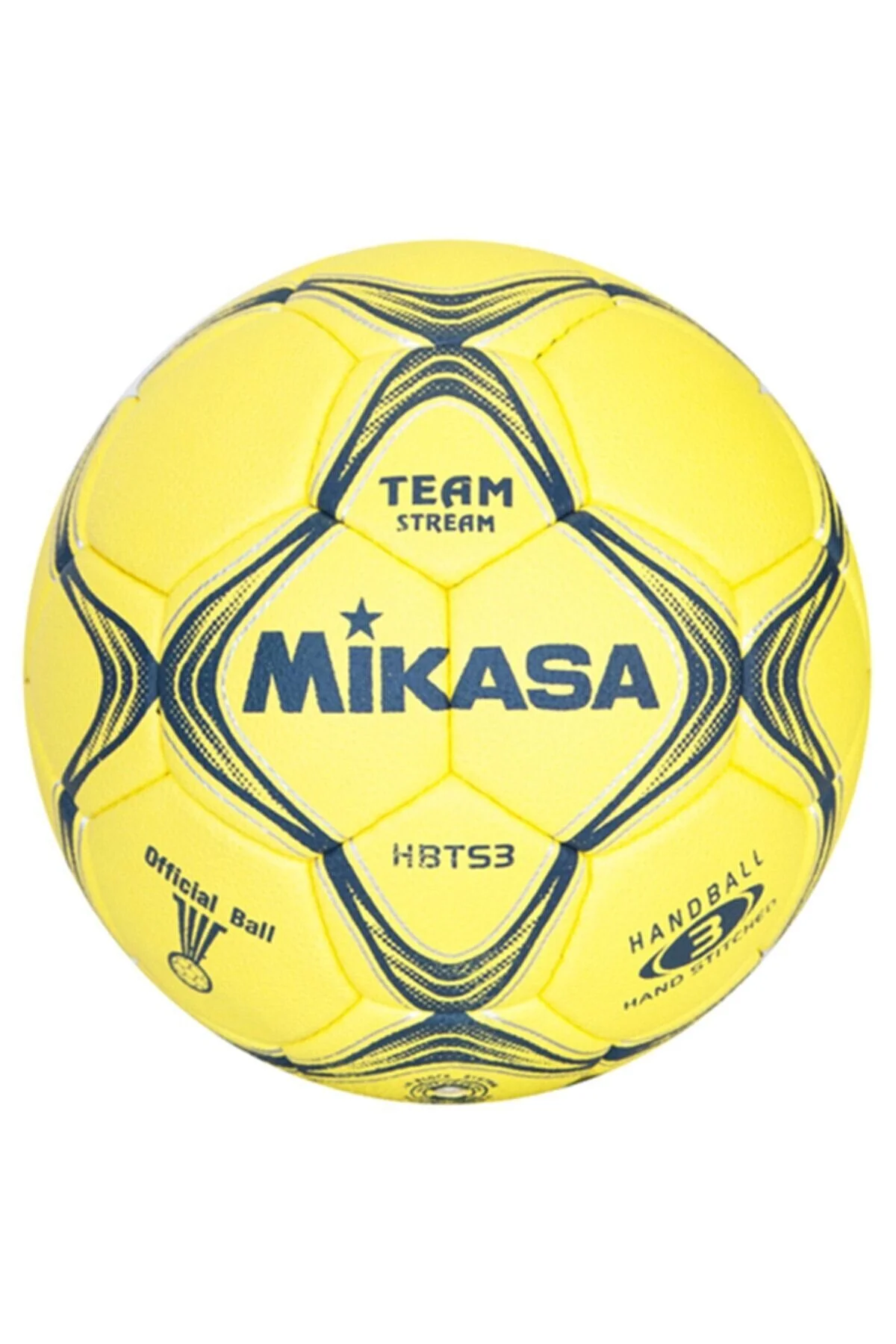 توپ هندبال چرم مصنوعی HBTS3 Y توپبال زرد آبی مایل به میکاسا MIKASA