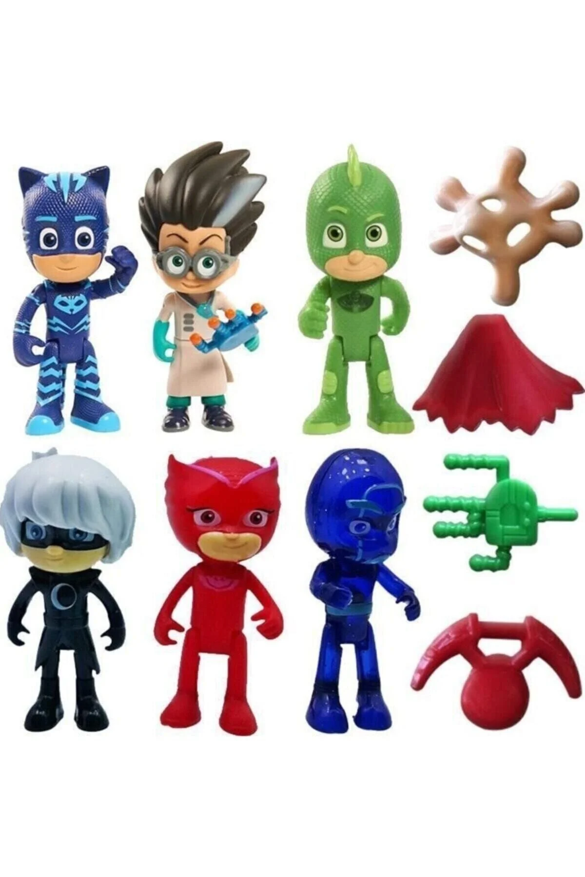اسباب بازی های فیگور دیگر PIJAMASKELILER PJMASKS FIGUR TOYS ست 10 تایی PIJAMASKS FIGURE VARDEM OYUNCAK