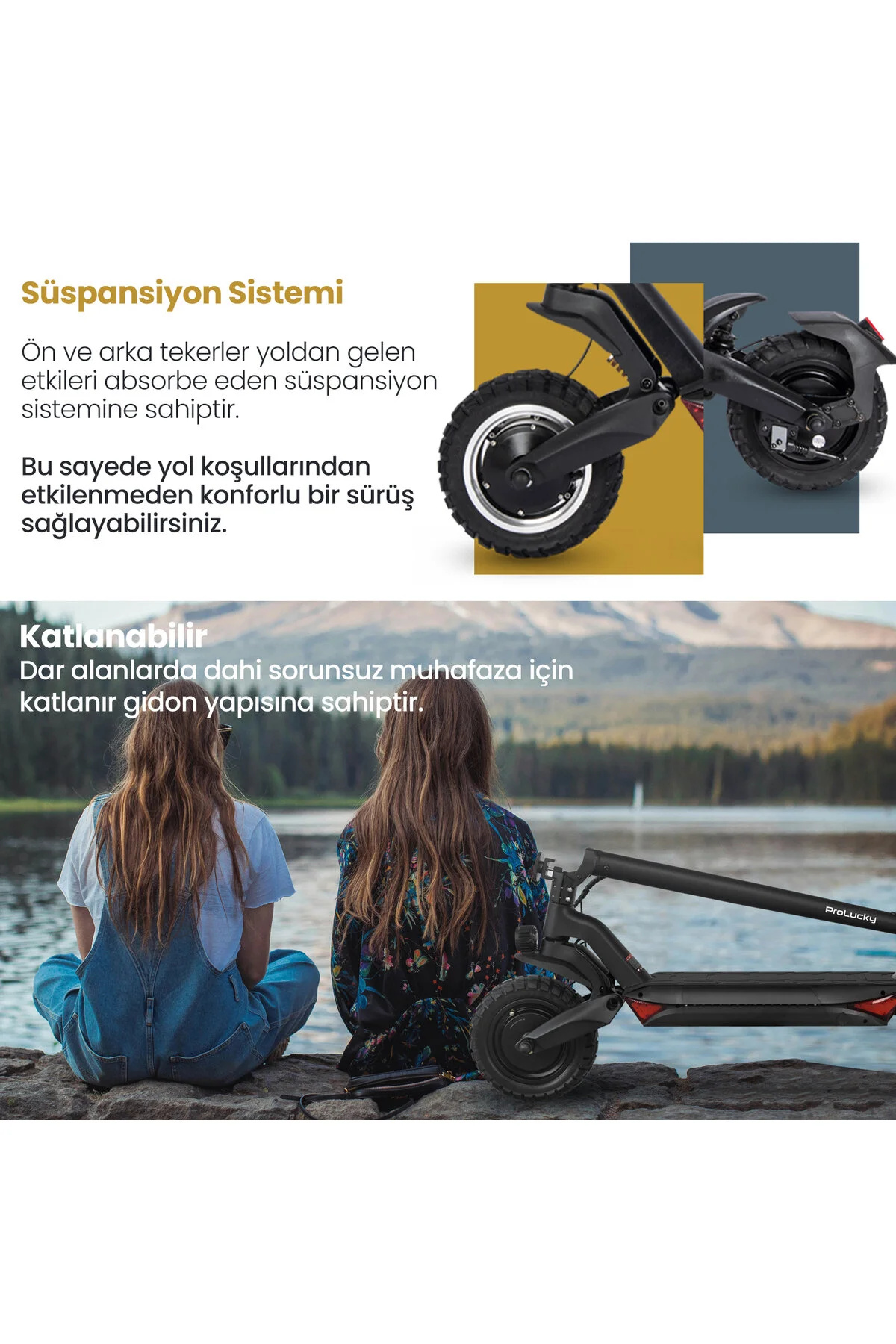 اسکوتر برقی کروز 500W با سیستم تعلیق دوگانه ProLucky