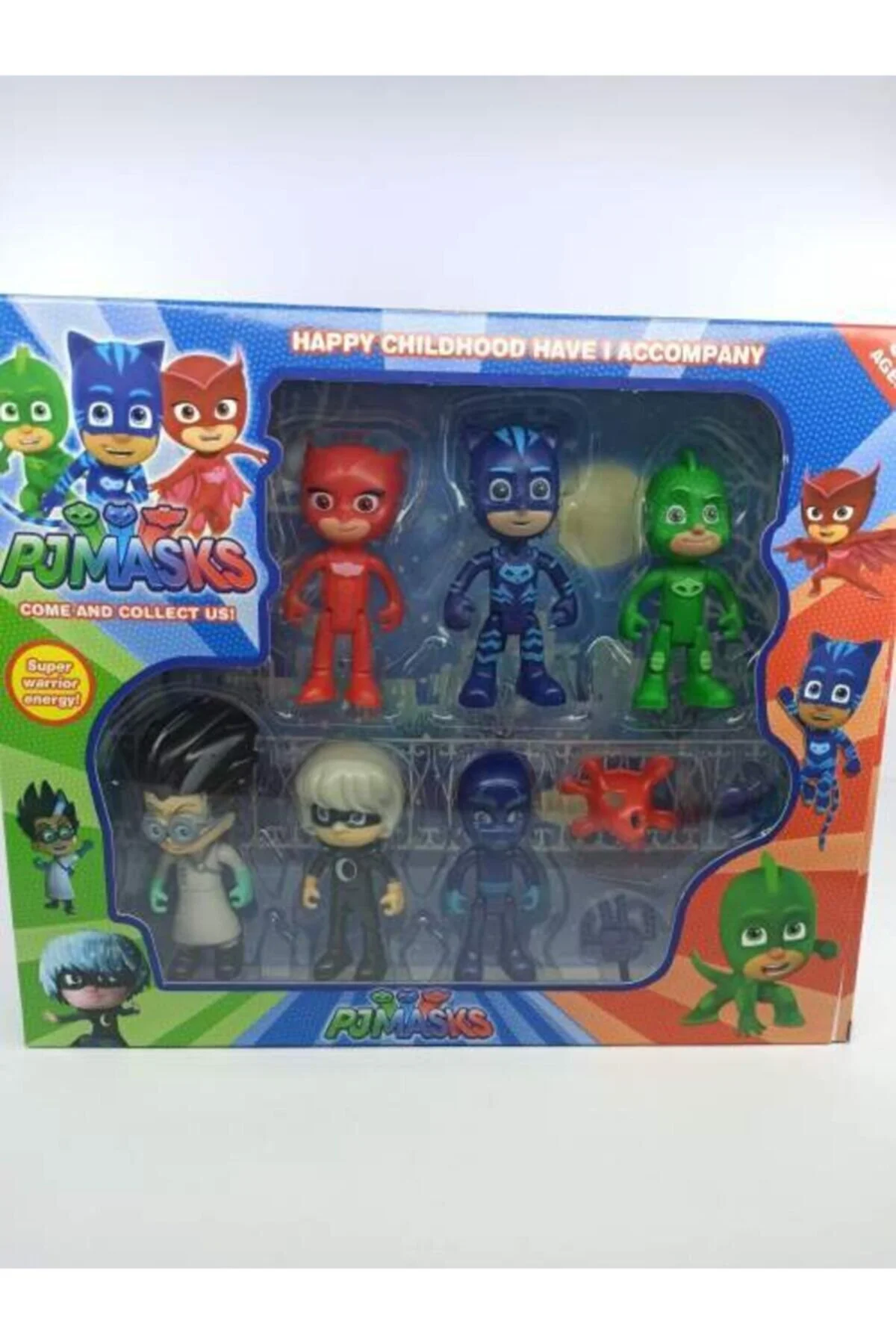اسباب بازی های فیگور دیگر ماسک پی جی 6 شکل 4 لوازم جانبی 10 تکه Pj Masks