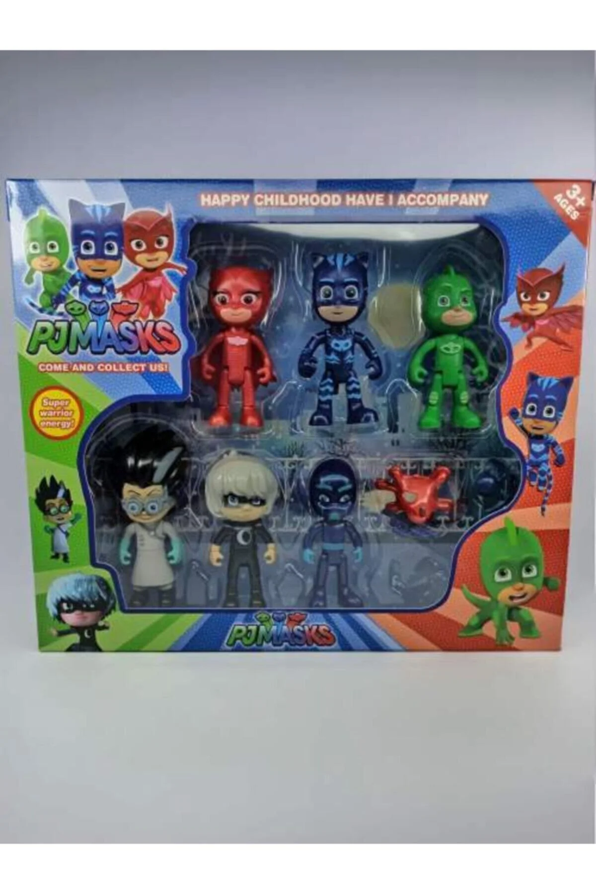 اسباب بازی های فیگور دیگر ماسک پی جی 6 شکل 4 لوازم جانبی 10 تکه Pj Masks