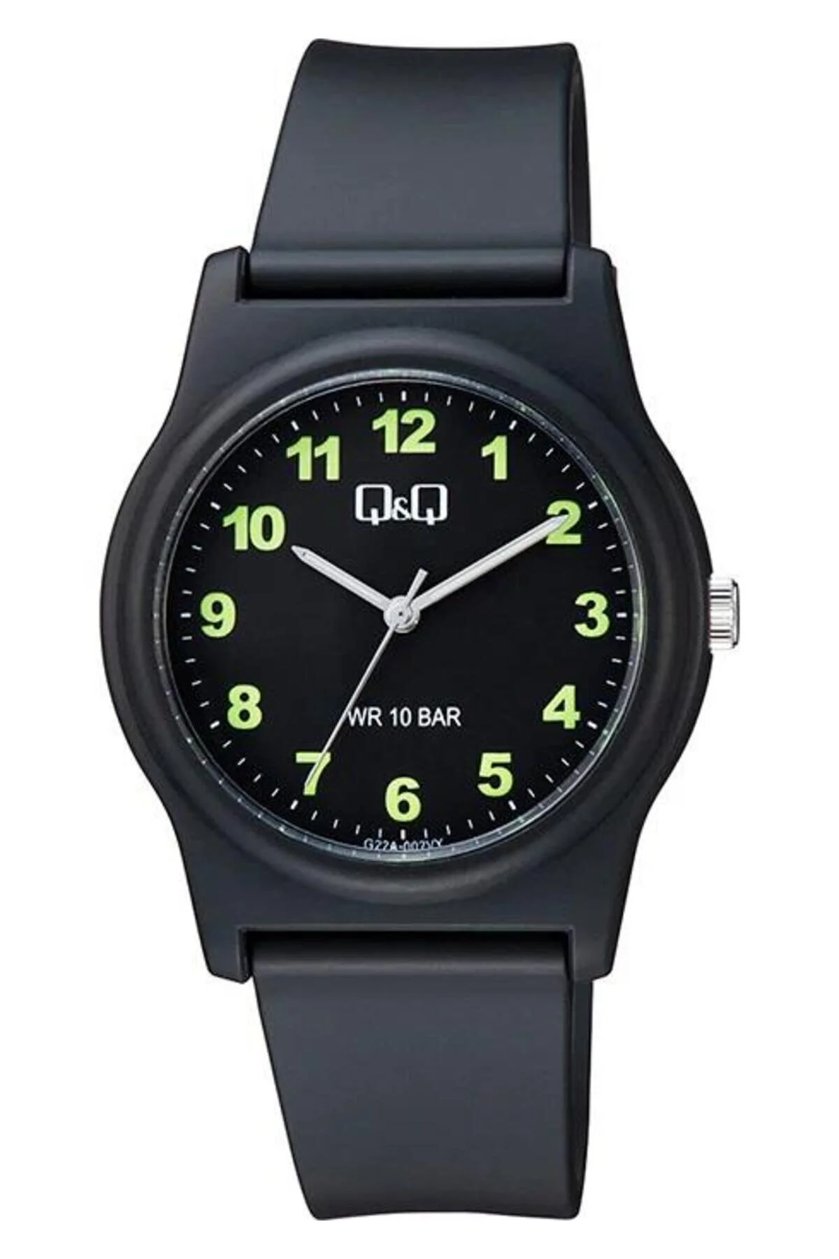 ساعت مچی G22A-002VY بند سیلیکون سیاه کیو اند اورجینال Q&Q