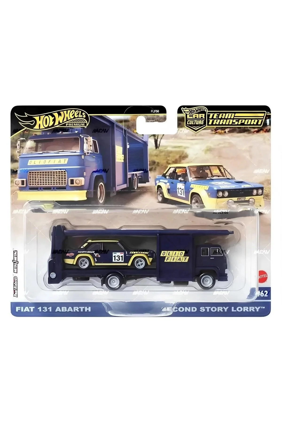 ماشین اسباب بازی حمل و نقل تیمی ممتاز FIAT 131 ABARTH کامیون طبقه دوم از ترکیه HOT WHEELS
