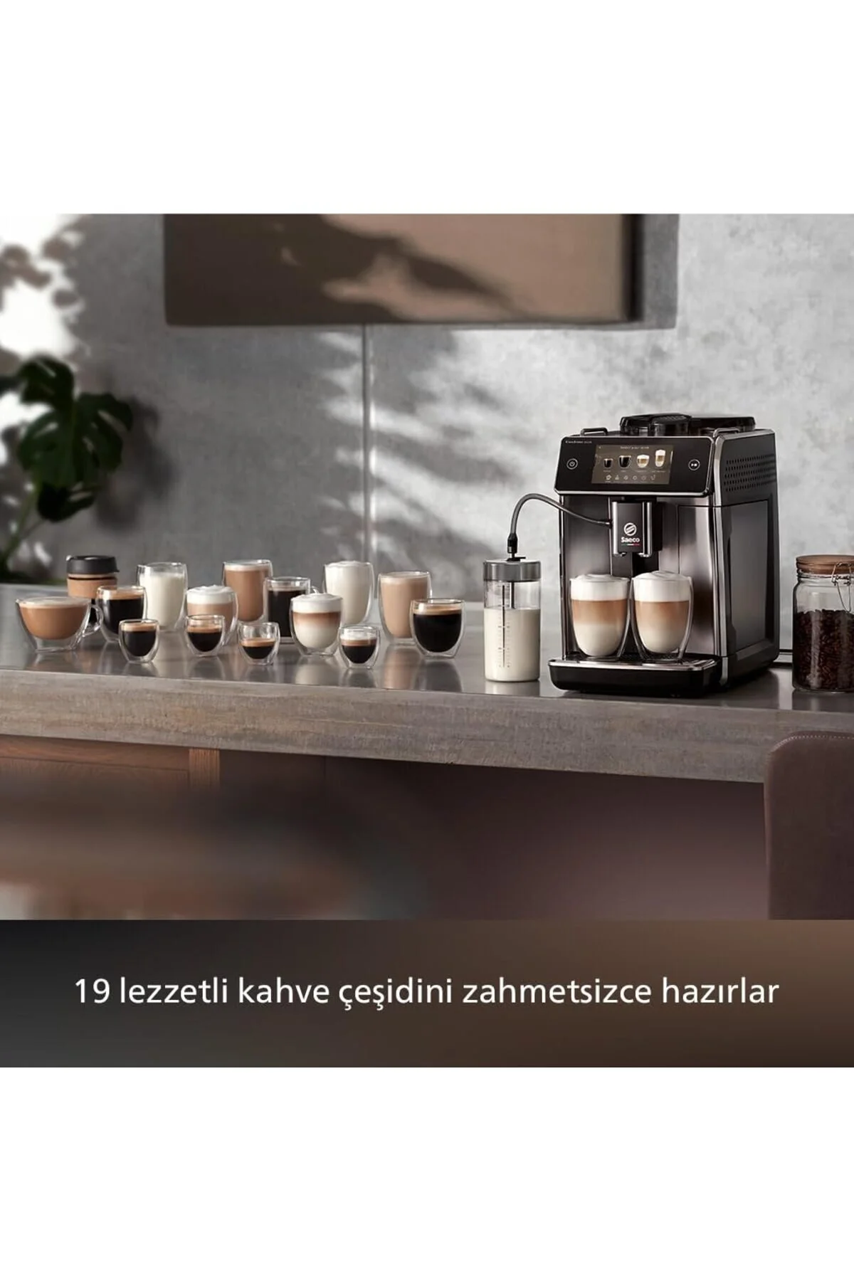 دستگاه اسپرسو و کاپوچینو اسپرسوساز تمام اتوماتیک GRANAROMA DELUXE 19 نوع قهوه 6 پروفایل کاربری اورجینال Saeco
