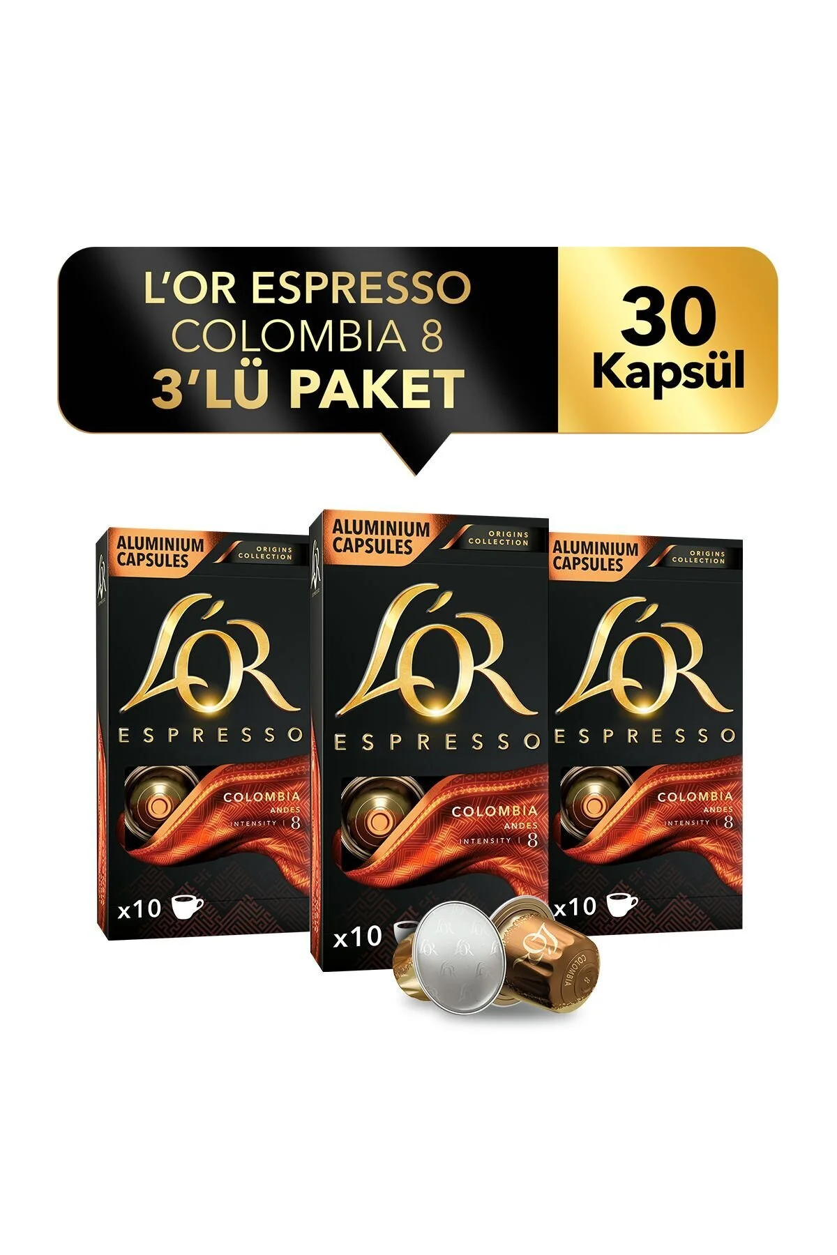 کپسول قهوه آلومینیومی سازگار با 30 بسته های 10 3 L'OR