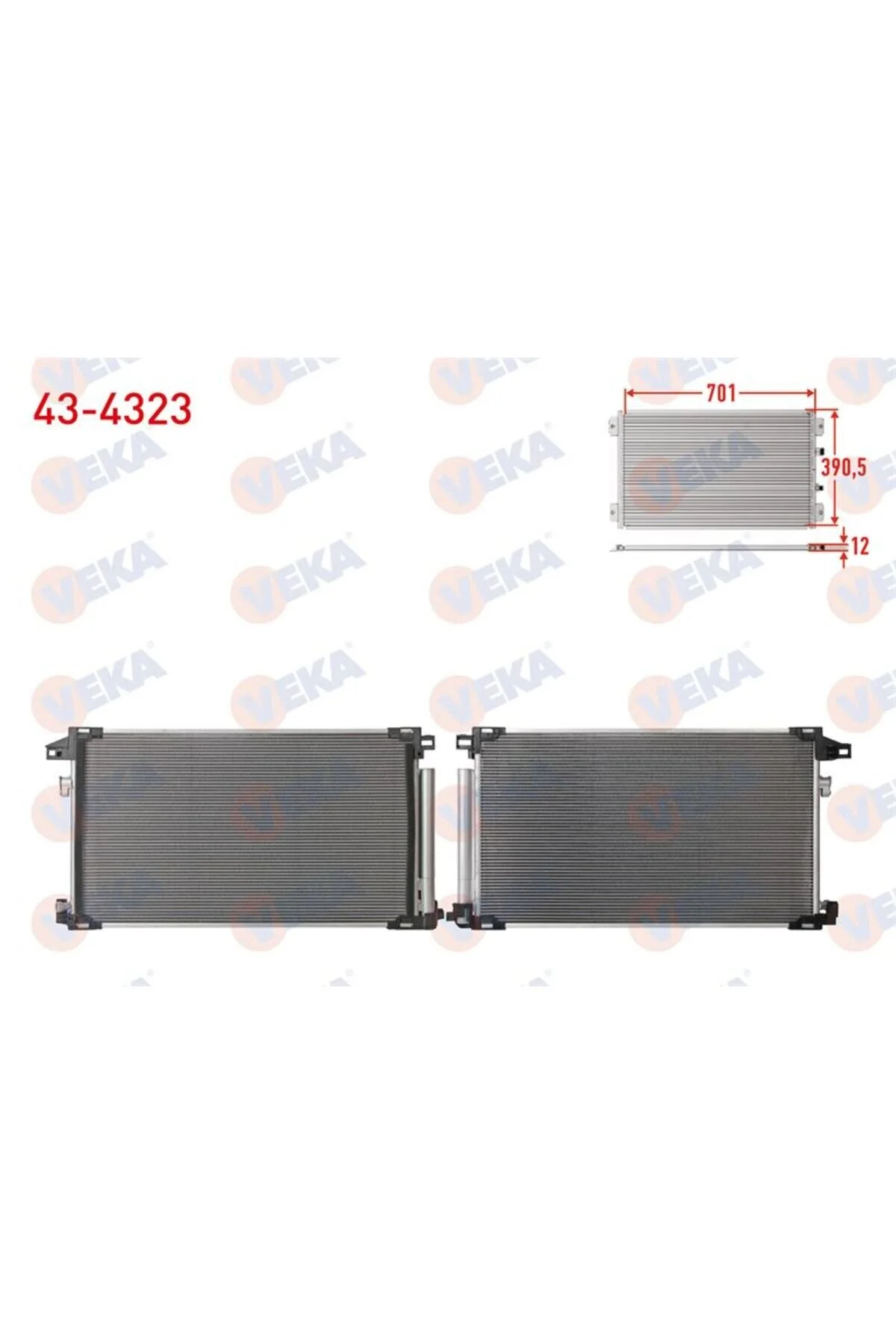 ست خودرو KLIMA RADYATOR 5 میلی متر باله TOYOTA COROLLA E21 1.6 WVTI 1.8 HYBRID 2019 C HR 2016 4 Veka