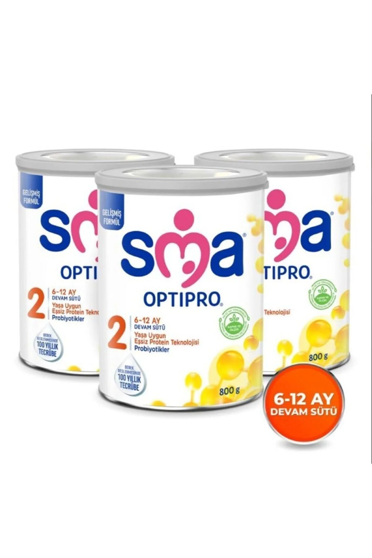 شیر ادامه SMA 2 OPTIPRO PROBIOTIC 6 12 ماهه 800 گرم 3 عدد نستله Nestle