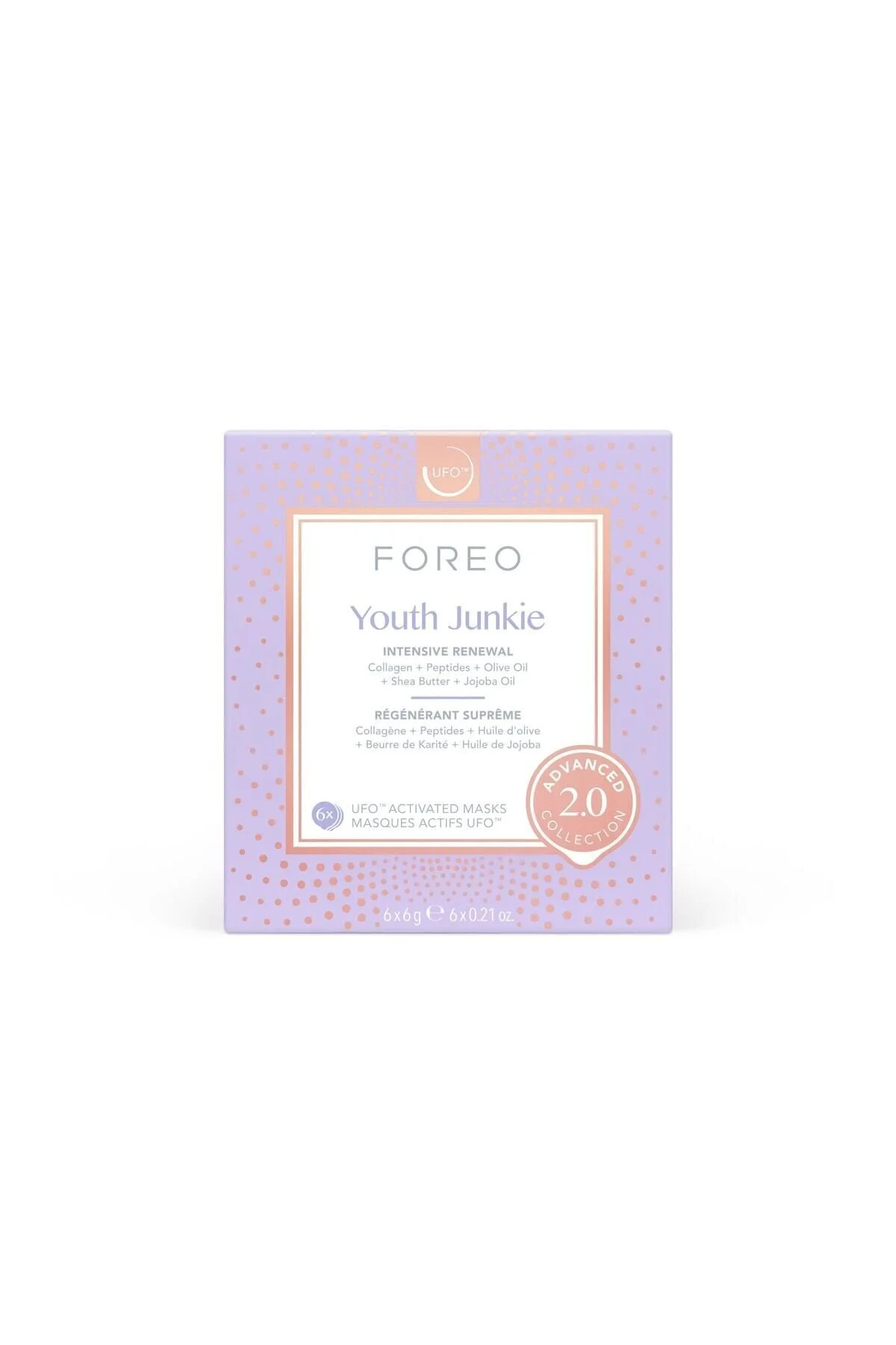 ماسک صورت واتر جت Ufo ™ جوانان Junkie 20 6 قطعه فعال  Foreo