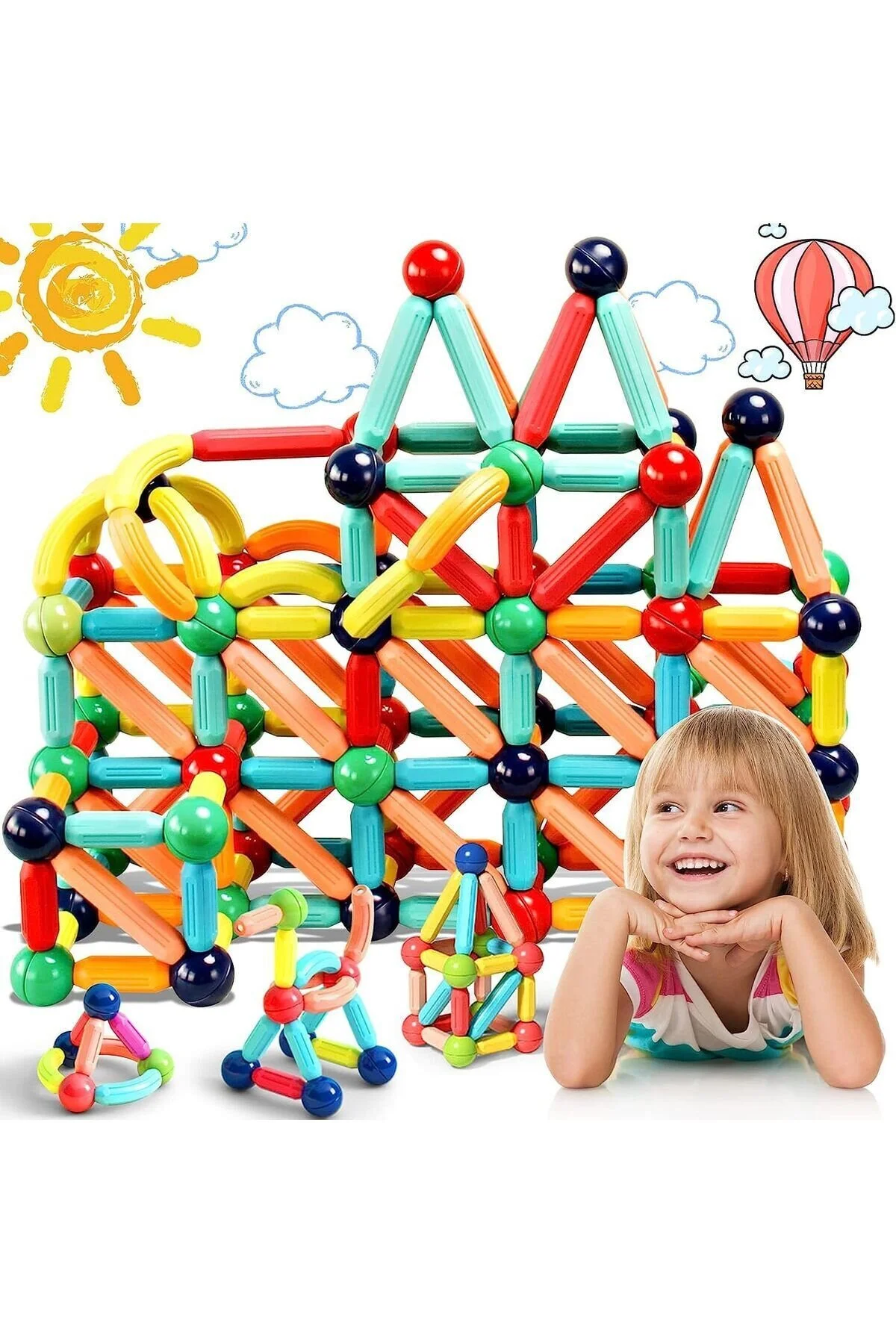 لگو و اسباب بازی های ساخت محور پازل آموزشی MAGNETIC STICKS SET 25 PIECES FUN از ترکیه raintoys