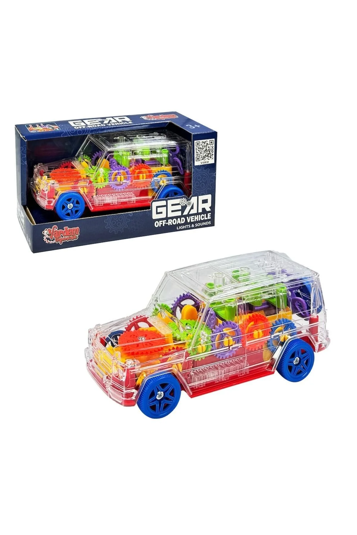 ماشین اسباب بازی جیپ روشن موزیکال باطری چرخش و شفاف Nilly Toys