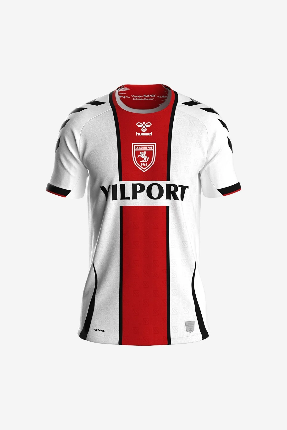 پیراهن فوتبال سفید مردانه و زنانه Samsunspor Millenium یکپارچهسازی با سیستمعامل هومل hummel