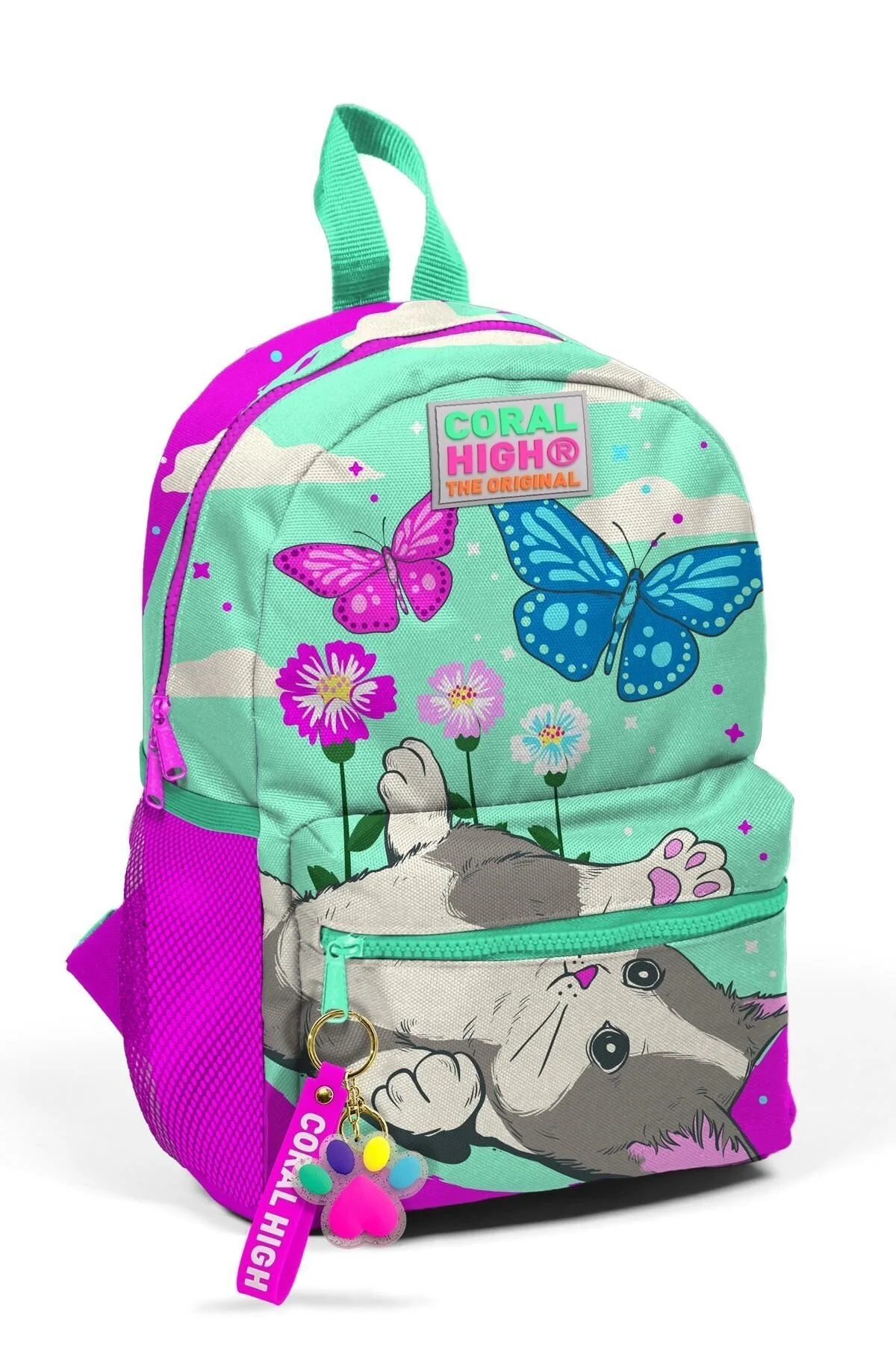 کیف مدرسه کوله پشتی آشیانه کوچک دو محفظه ای طرح دار CORAL HIGH KIDS Coral High