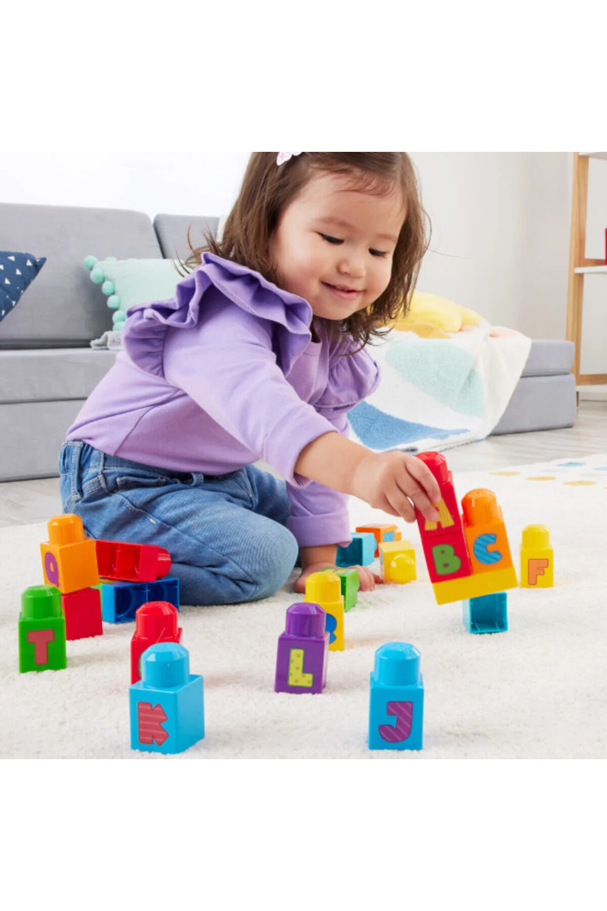 لگو و اسباب بازی های ساخت محور BLOKS ALPHABET BLOCK BAG کیسه ذخیره سازی قابل استفاده مجدد برای کودکان HRR60 از ترکیه Mega